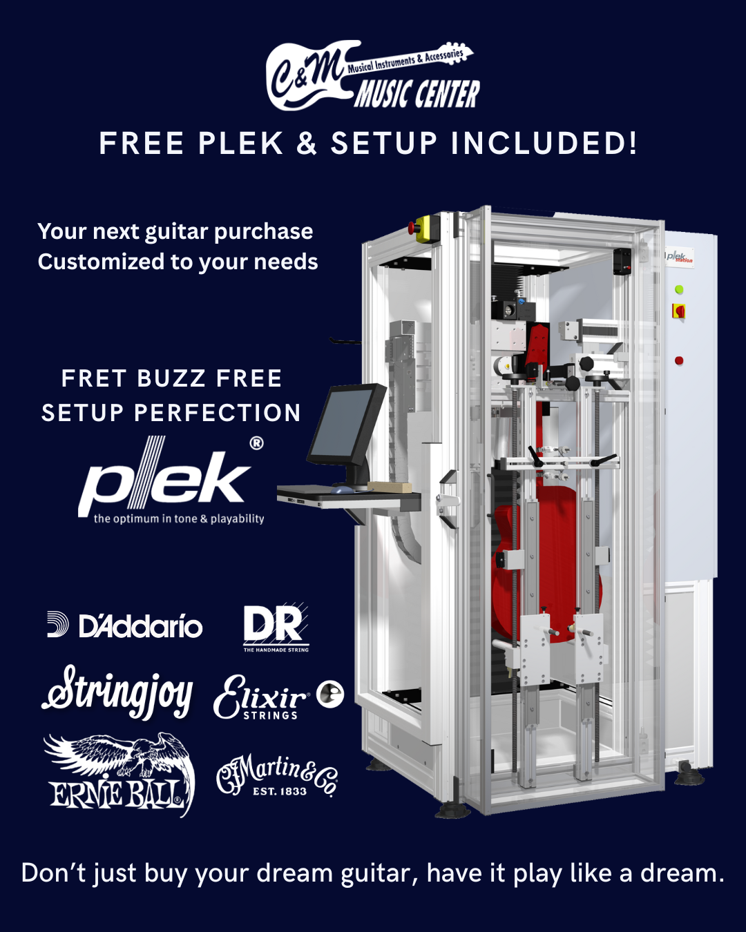 Free Plek and Setup Service Ad