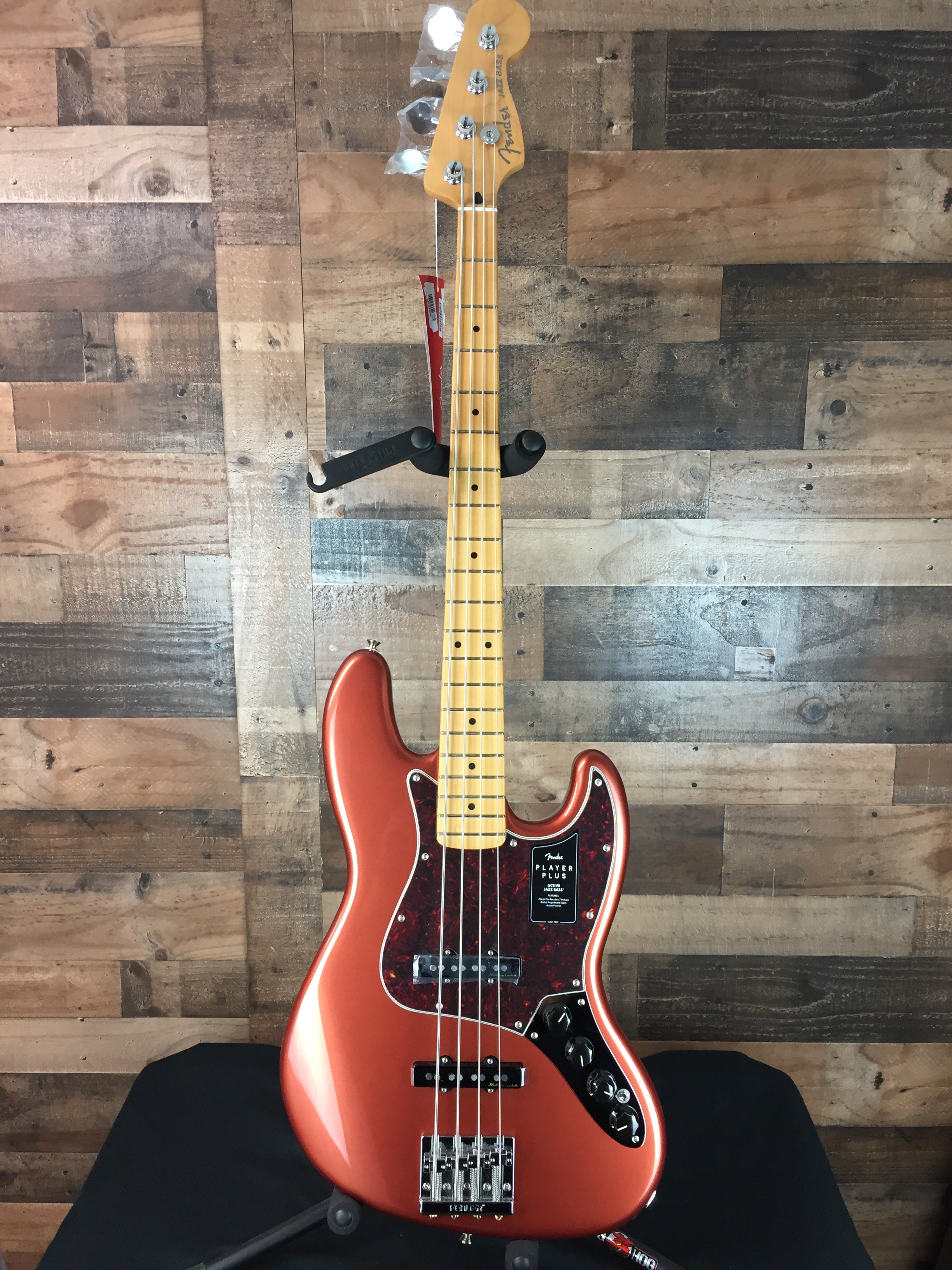 Fender Player Plus Active Jazz Bass Aged Candy Apple Red, Gig Bag, Free Ship 132