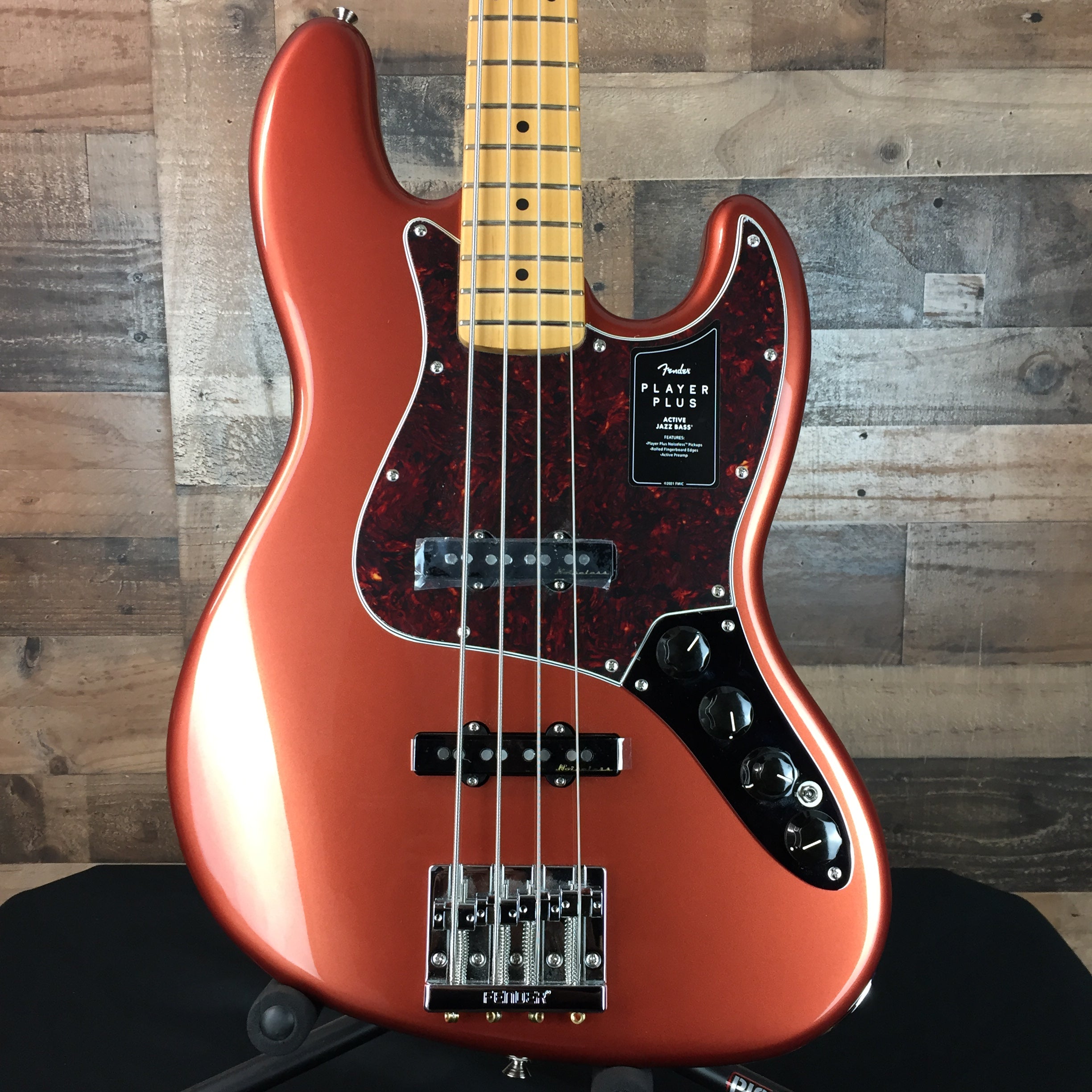 Fender Player Plus Active Jazz Bass Aged Candy Apple Red, Gig Bag, Free Ship 132