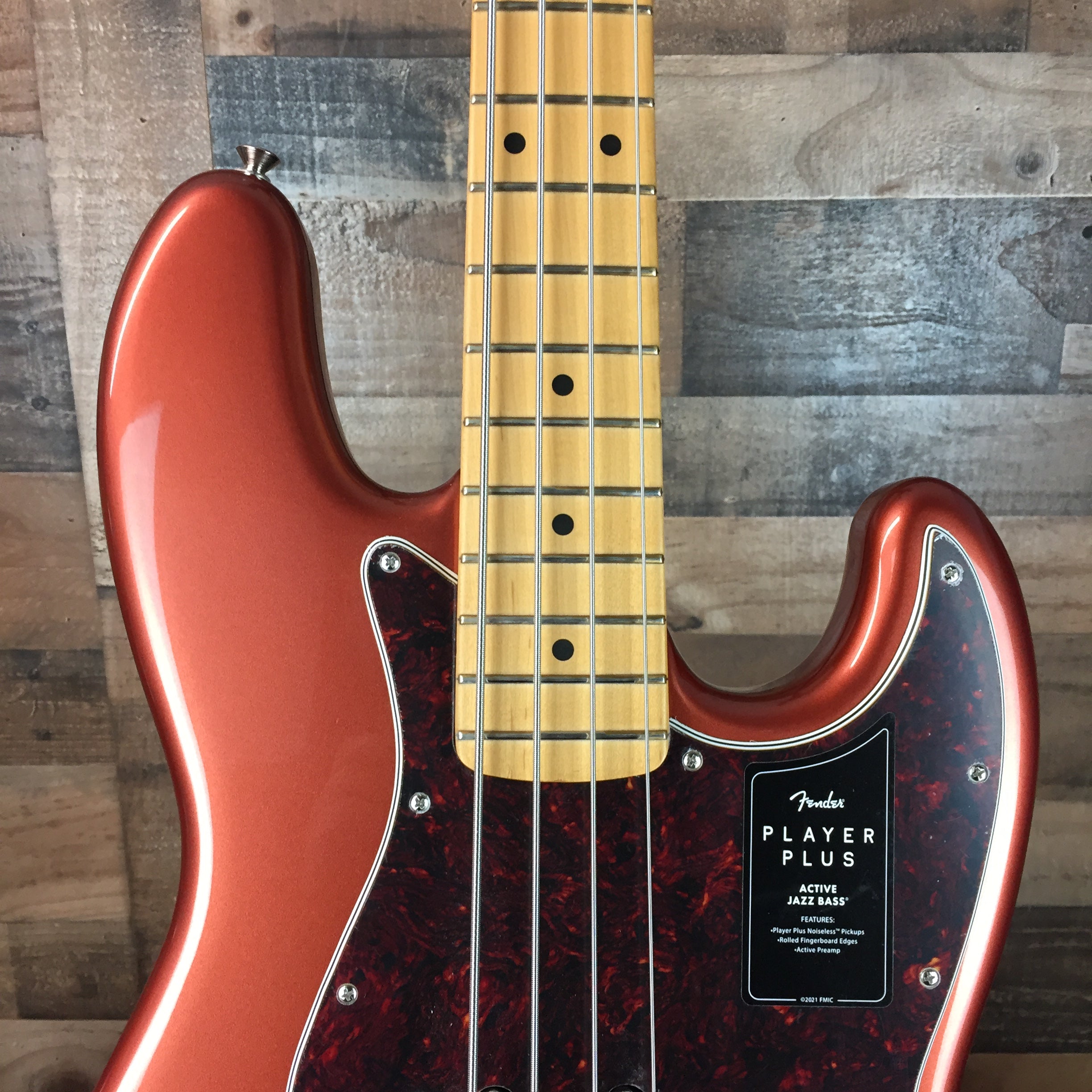 Fender Player Plus Active Jazz Bass Aged Candy Apple Red, Gig Bag, Free Ship 132