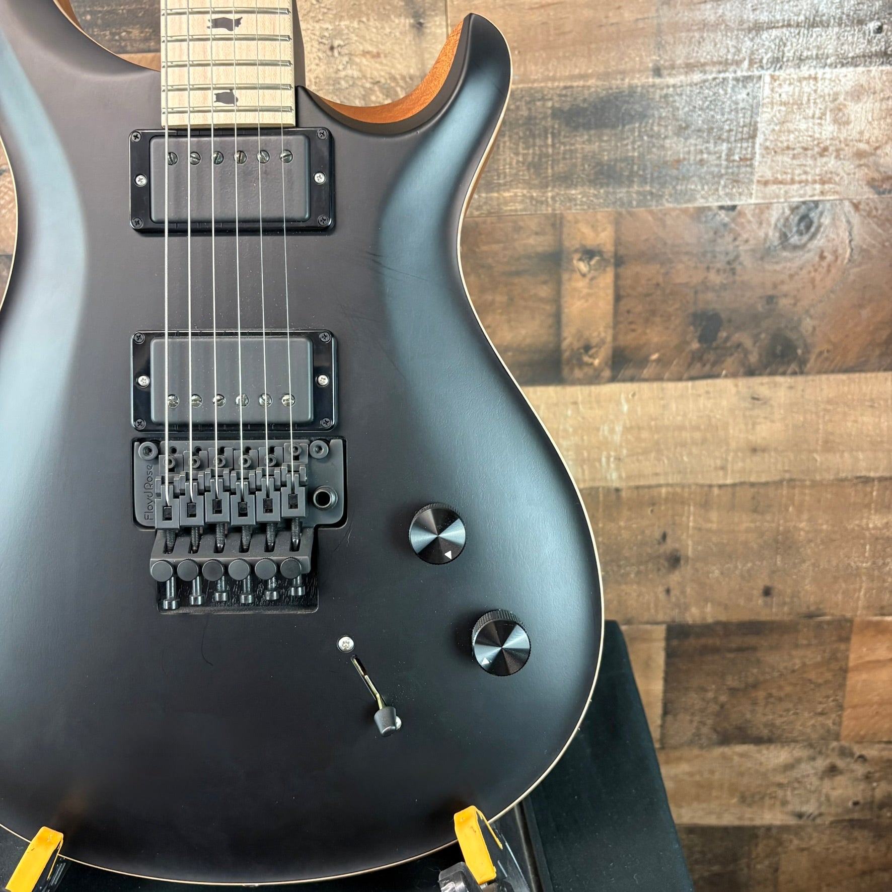 PRS Dustie Waring CE24 w/Floyd Rose Trem, Satin Black Top, Free Ship, Gig Bag, 120