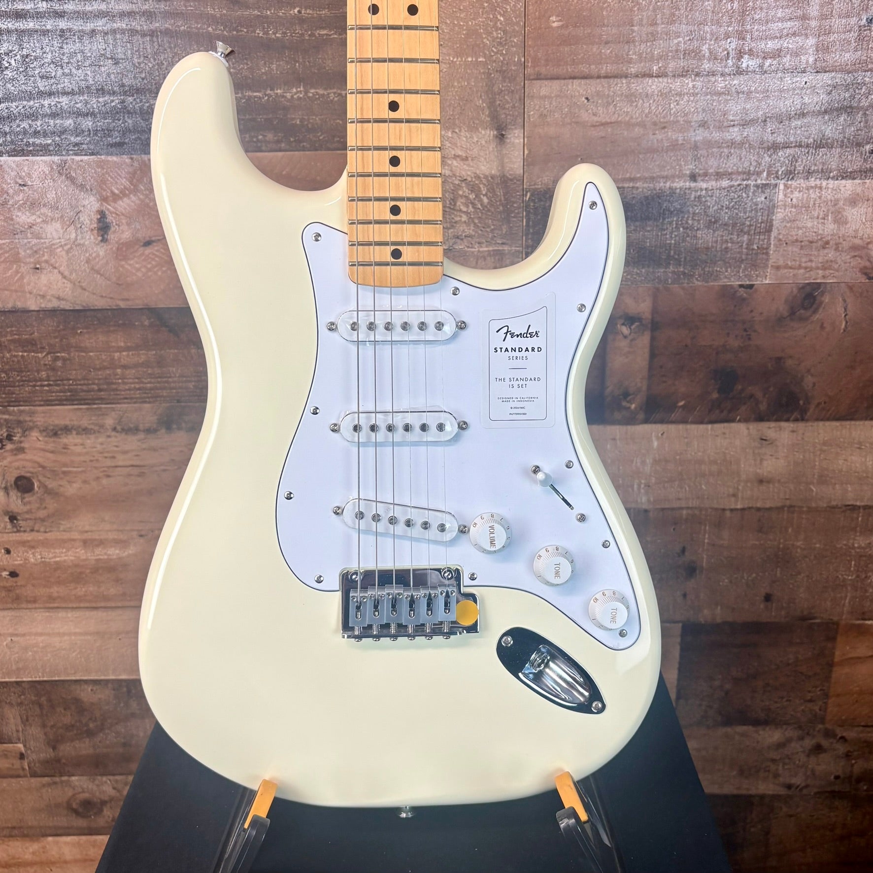 Fender Standard Stratocaster Electric Guitar, Olympic White, 974