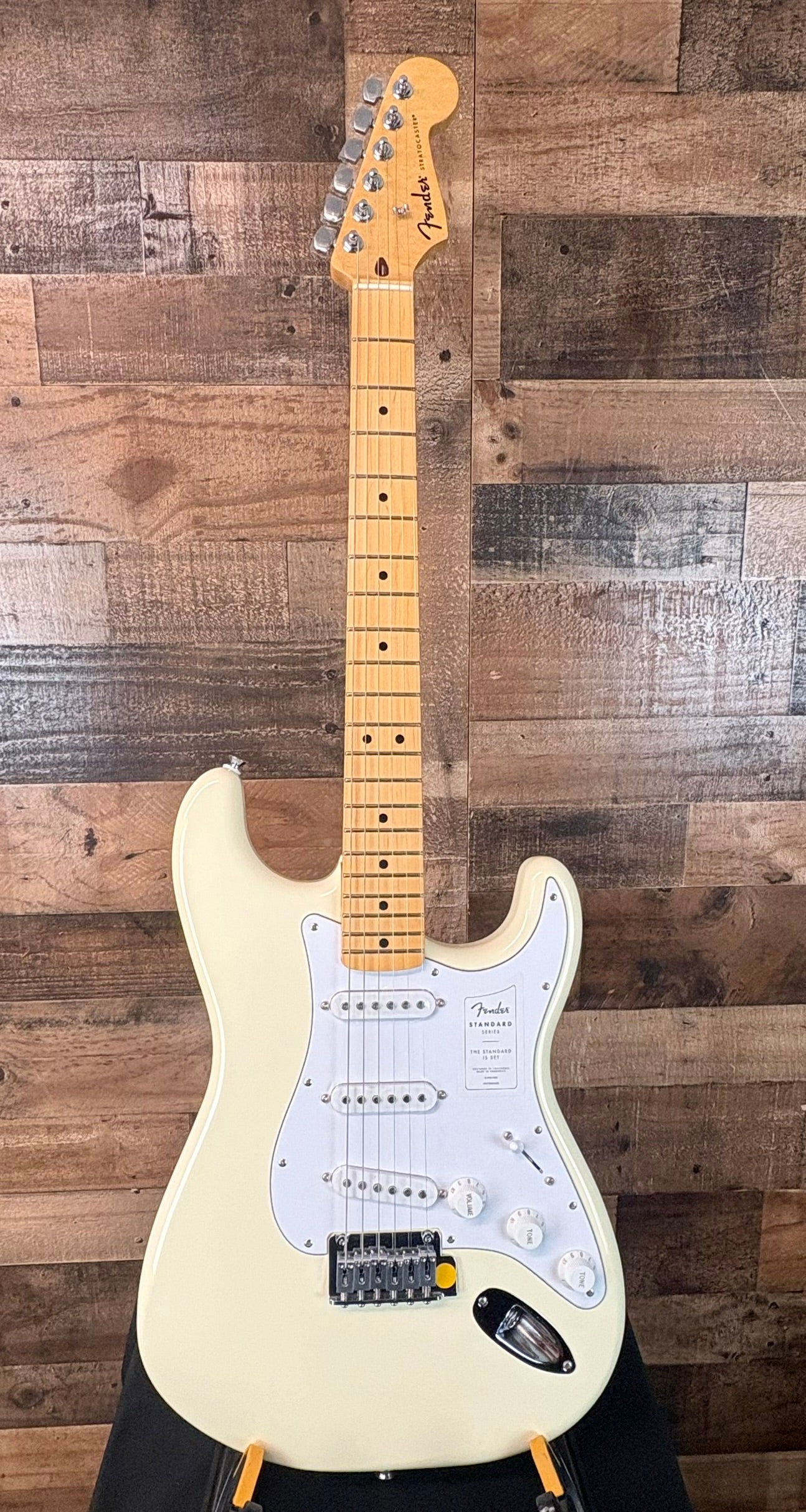 Fender Standard Stratocaster Electric Guitar, Olympic White, 974