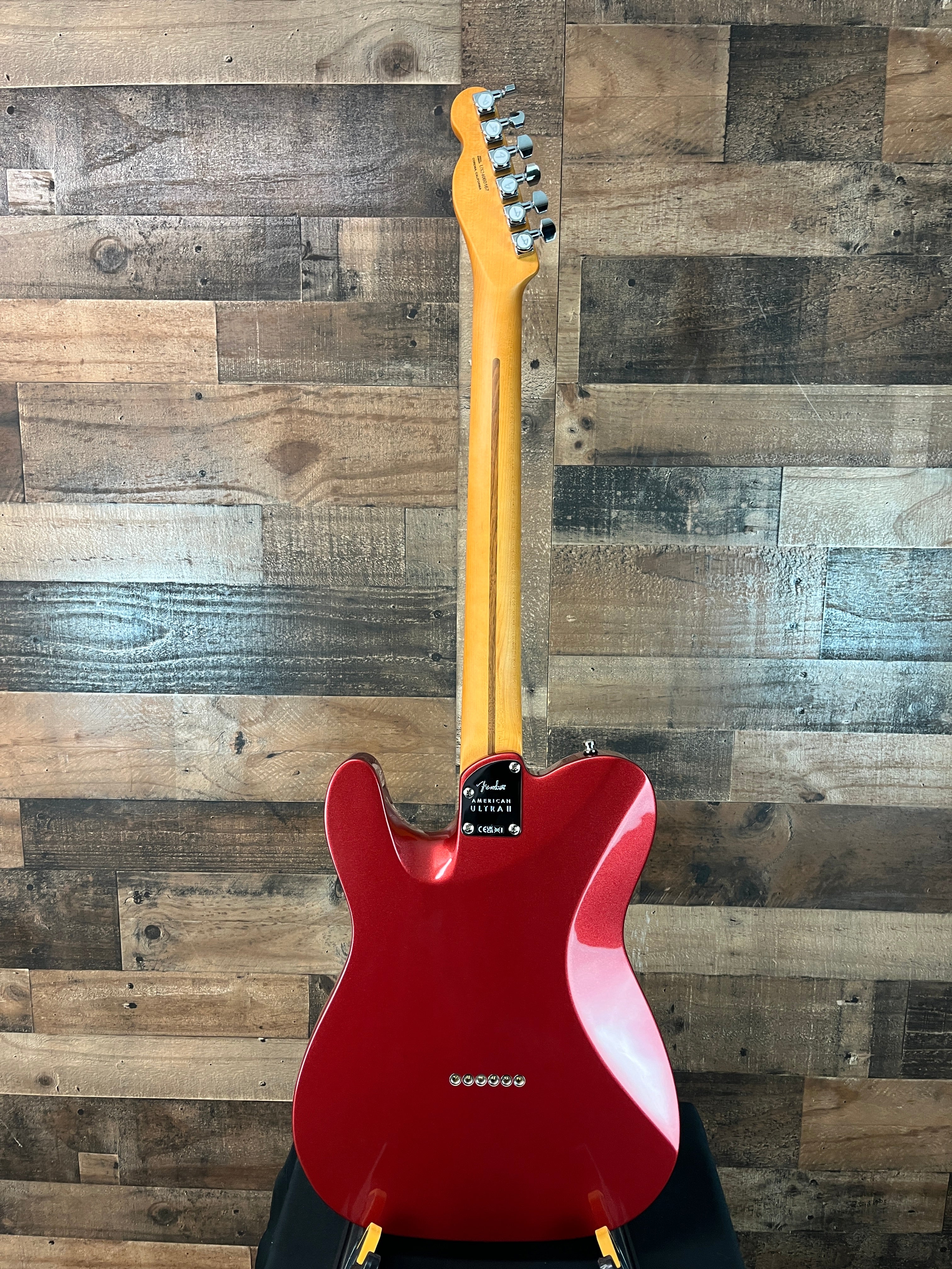 Fender American Ultra II Telecaster Electric Guitar, Maple Fingerboard, Sinister Red, Hard Case, Free Ship, 167
