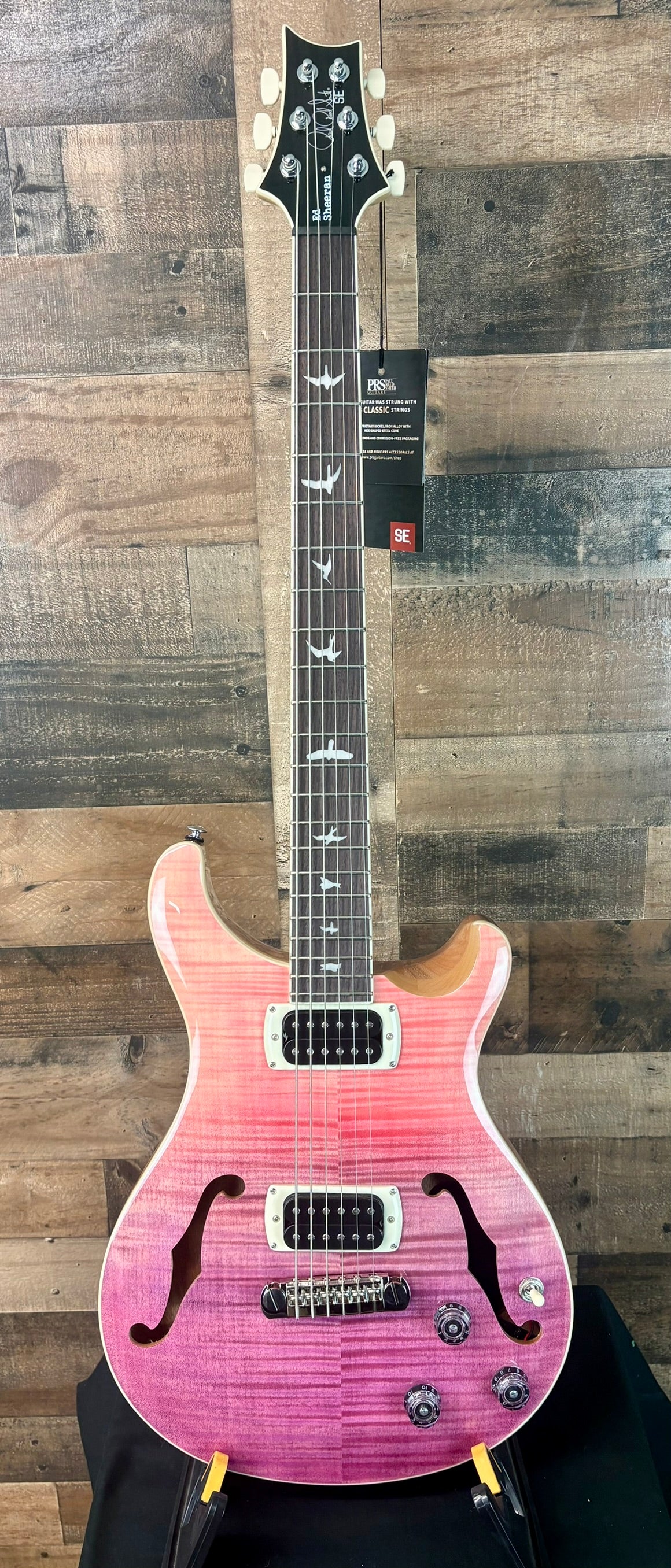 PRS SE Ed Sheeran Hollowbody I Piezo Baritone Pink Ombre