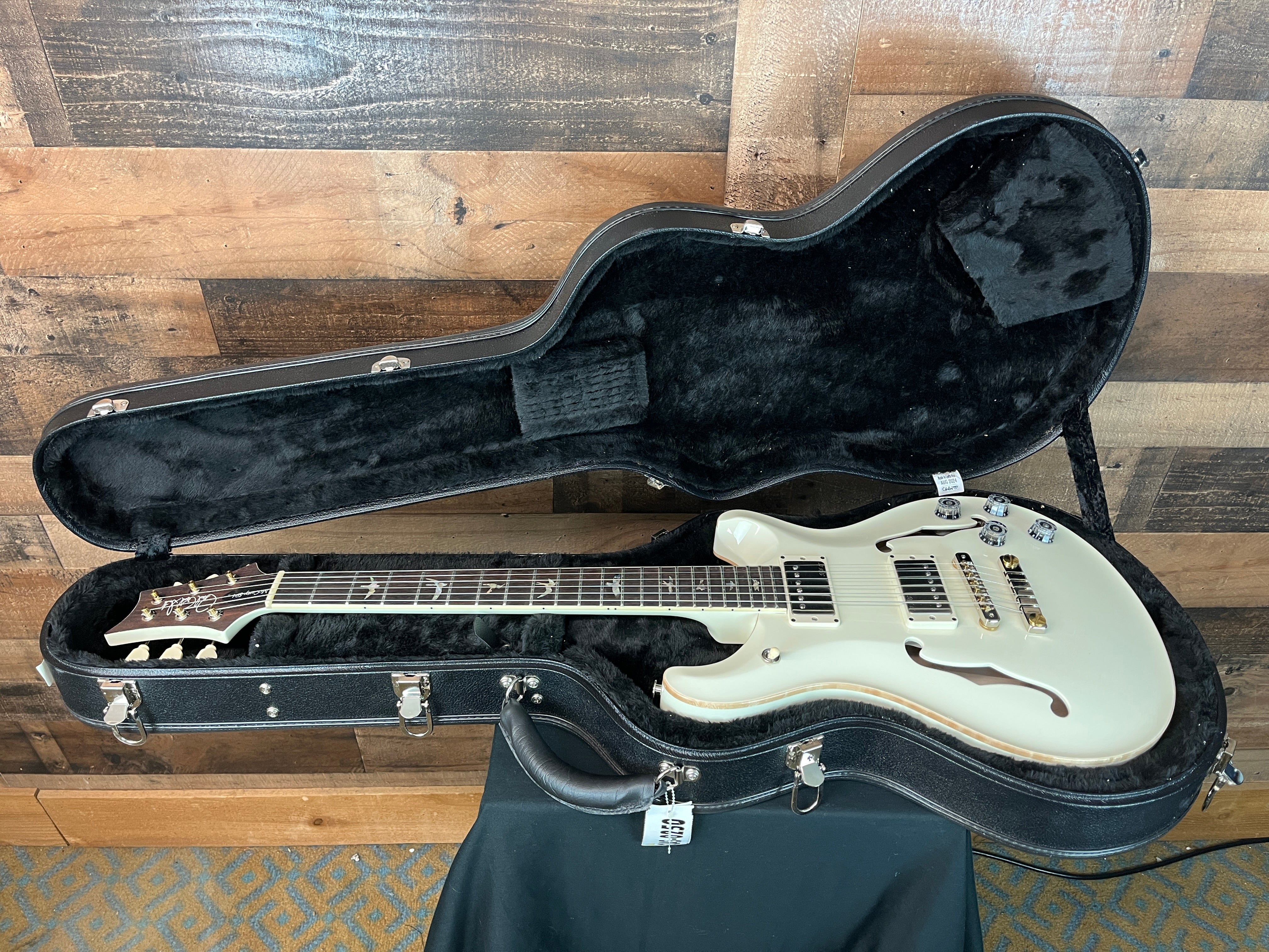PRS McCarty 594 Hollowbody II Electric Guitar, Pearl White Custom, Hardcase, 204