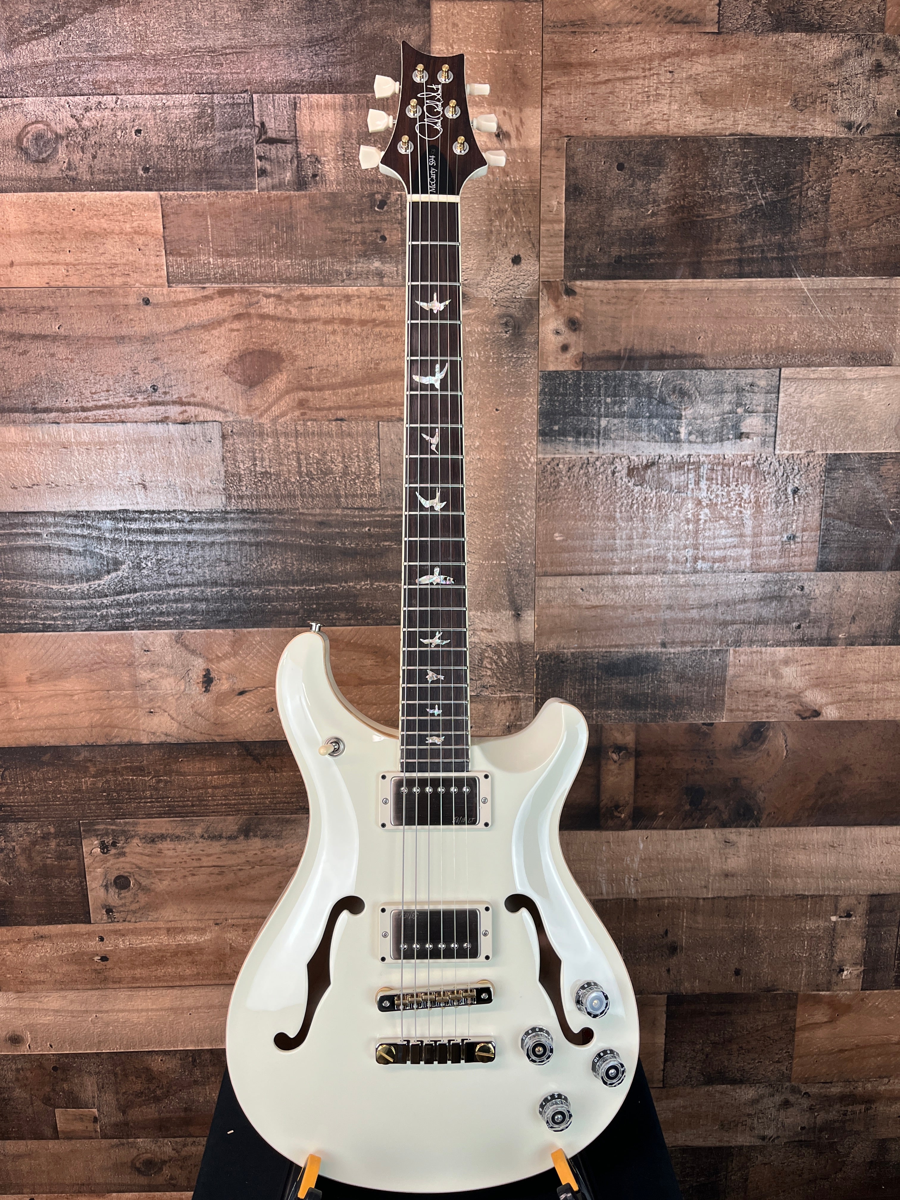 PRS McCarty 594 Hollowbody II Electric Guitar, Pearl White Custom, Hardcase, 204