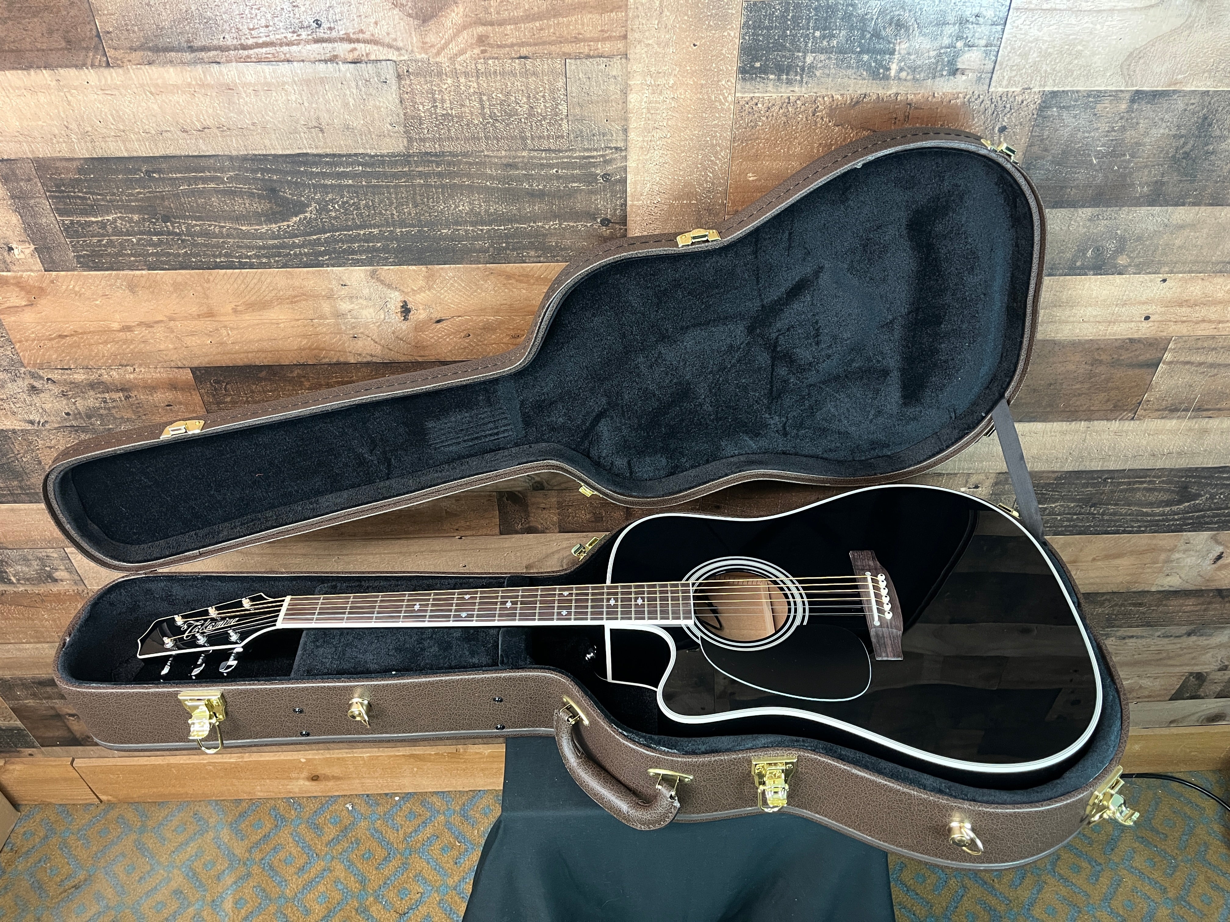 Takamine Legacy JEF341SCLH Acoustic-electric Guitar, Left Handed, Black #275