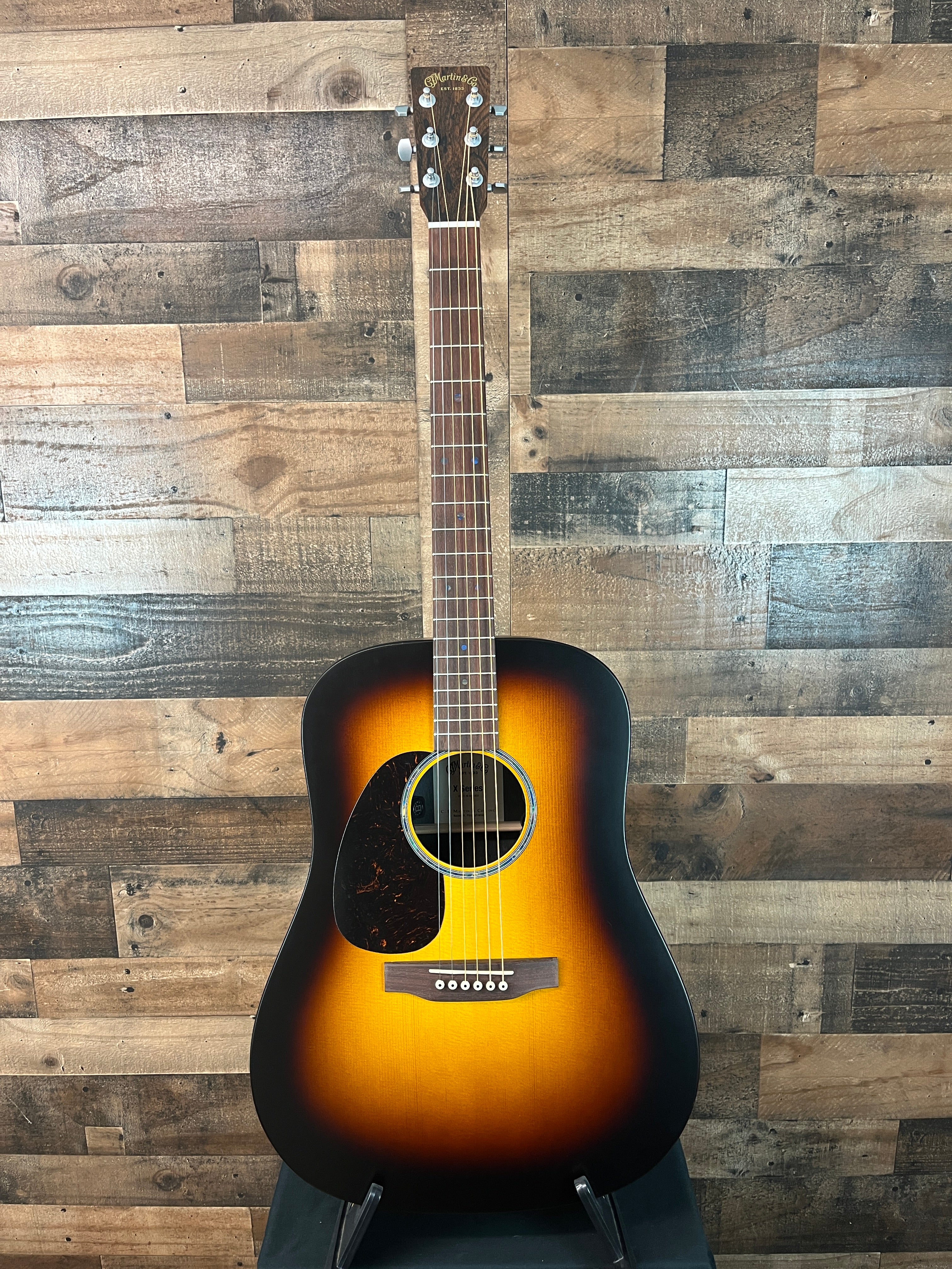 Martin D-X2E LEFT-HANDED Acoustic/Electric Guitar, Ziricote Burst, Gig Bag, 772