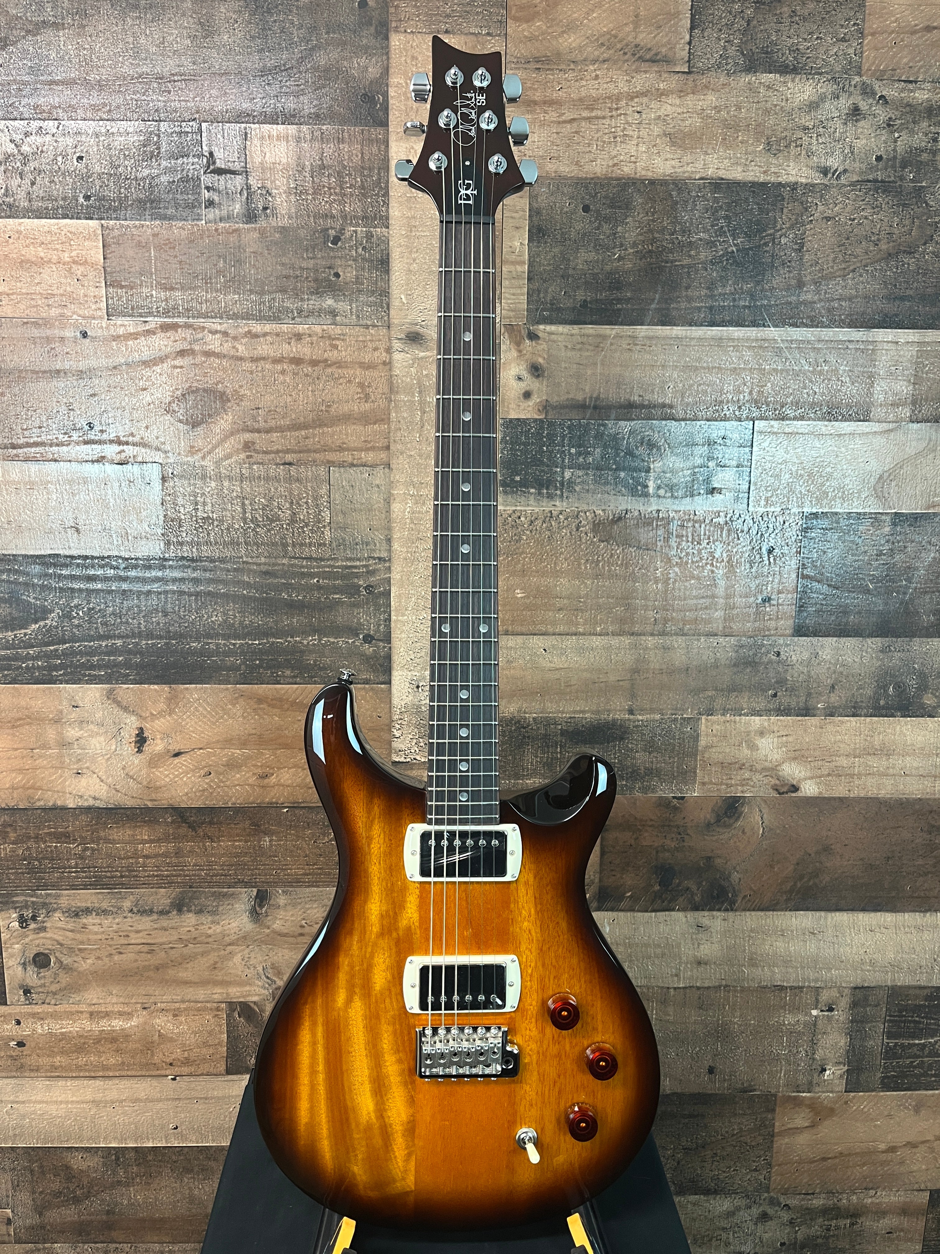 PRS SE DGT David Grissom Electric Guitar - McCarty Tobacco Sunburst, gig bag, 602