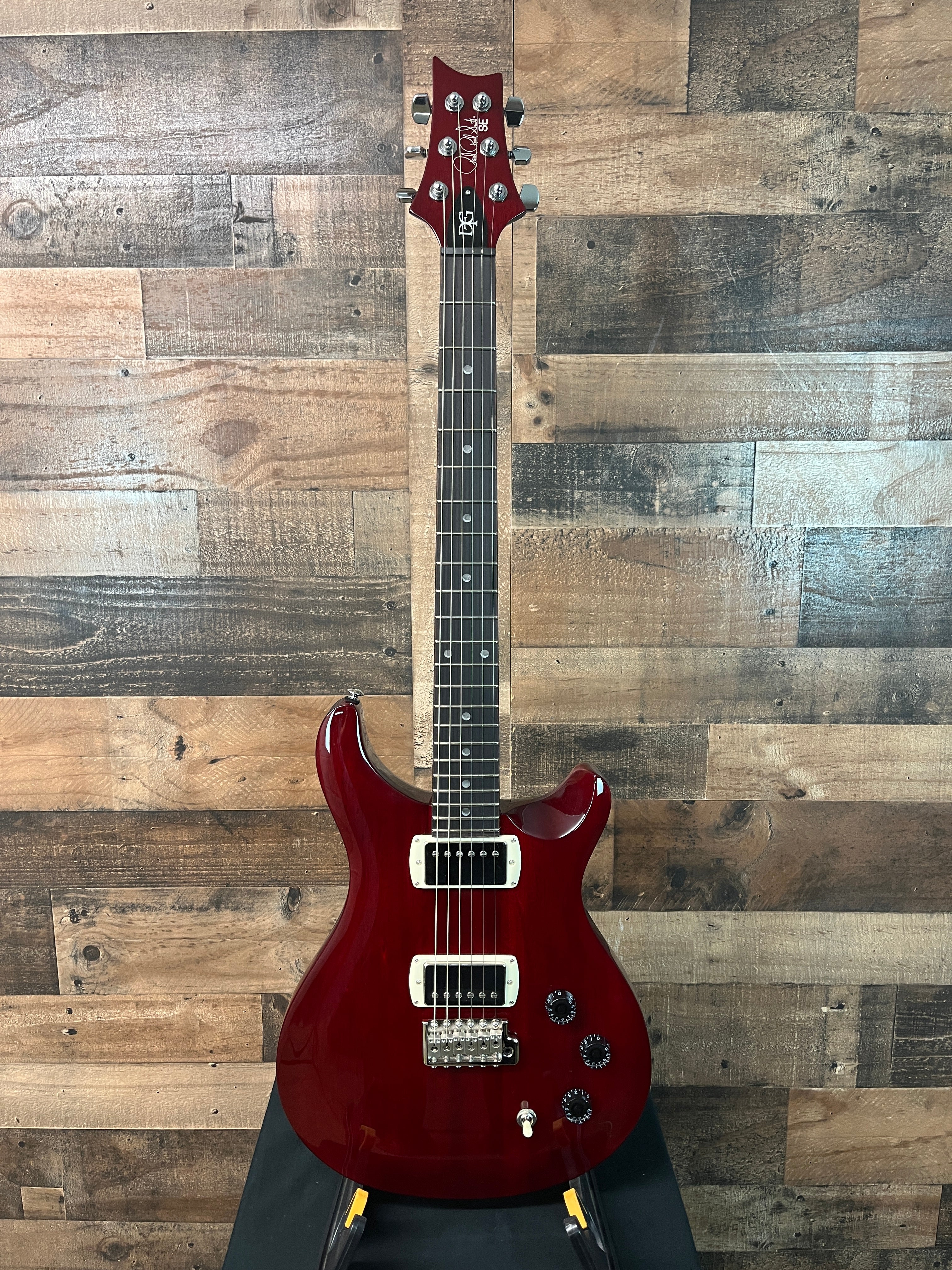 PRS SE DGT David Grissom Electric Guitar, Vintage Cherry, Gig Bag, 550