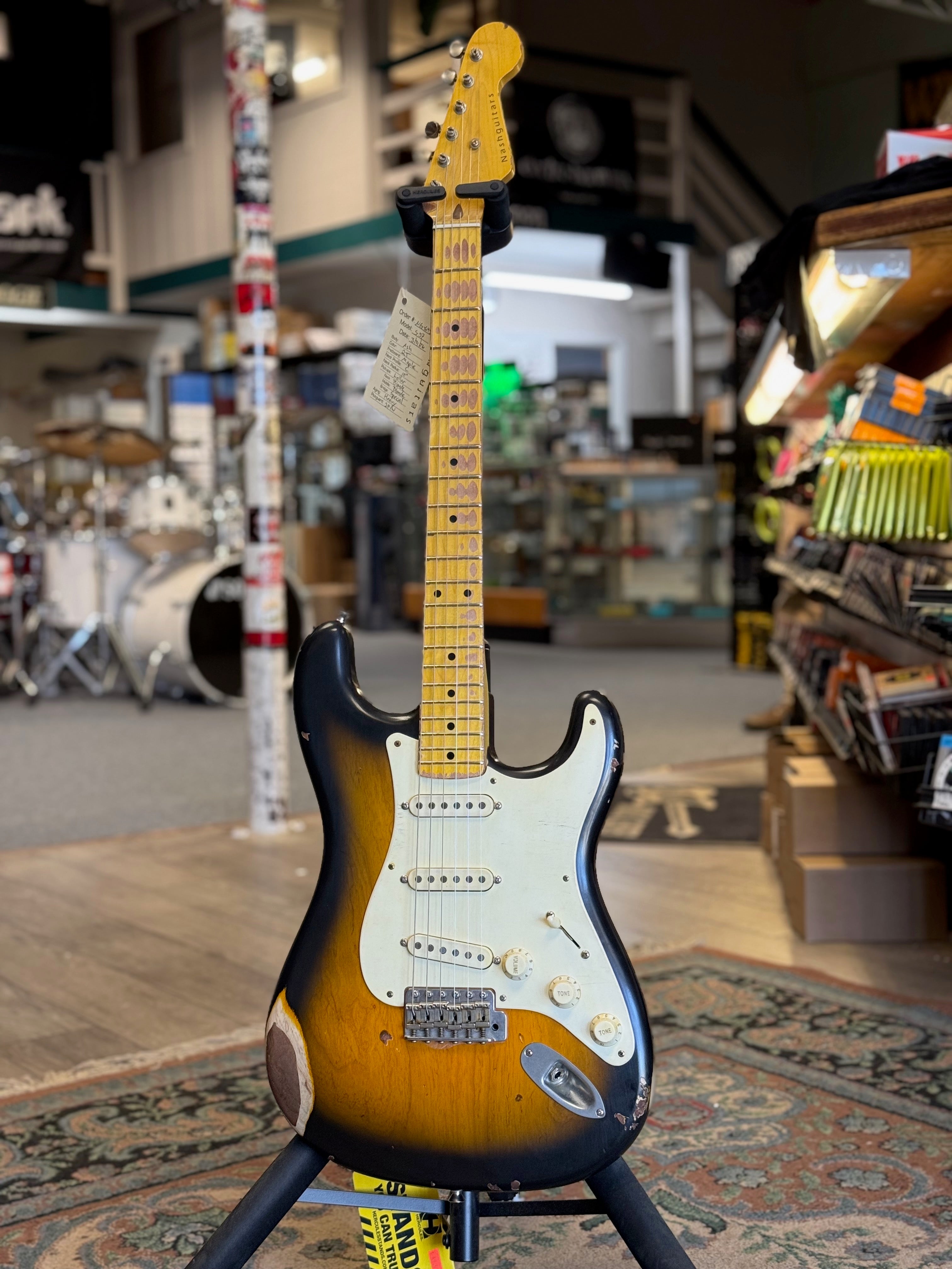S-57 Ash Body Heavy Relic Electric Guitar - 2 Tone Sunburst