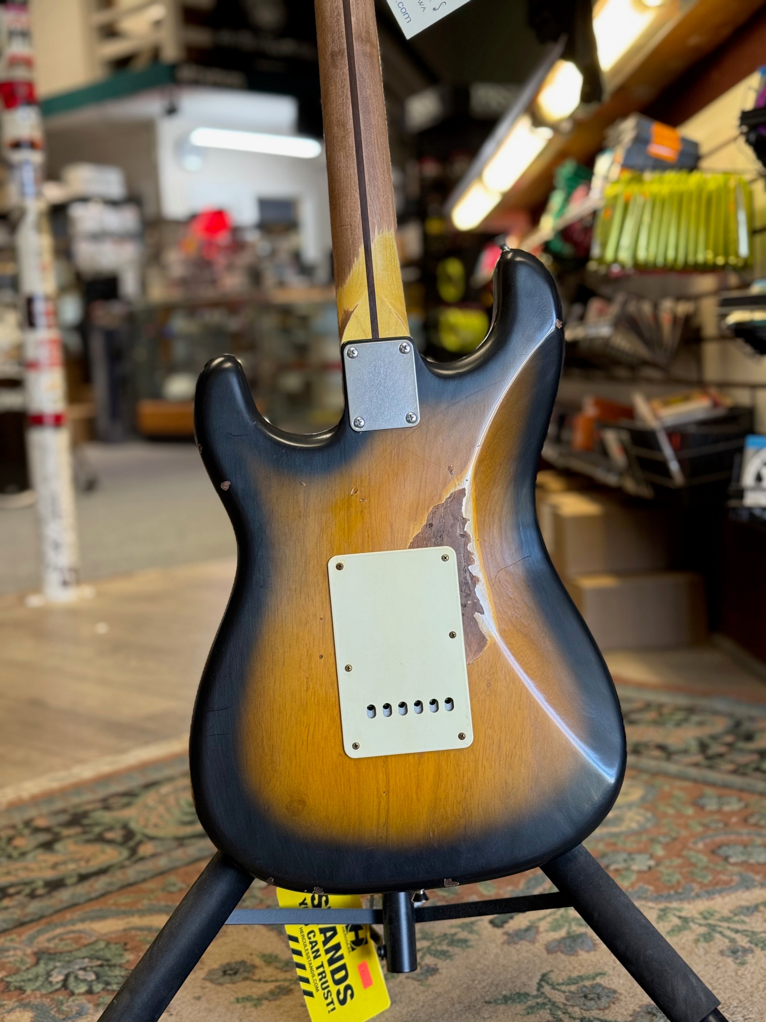 S-57 Ash Body Heavy Relic Electric Guitar - 2 Tone Sunburst