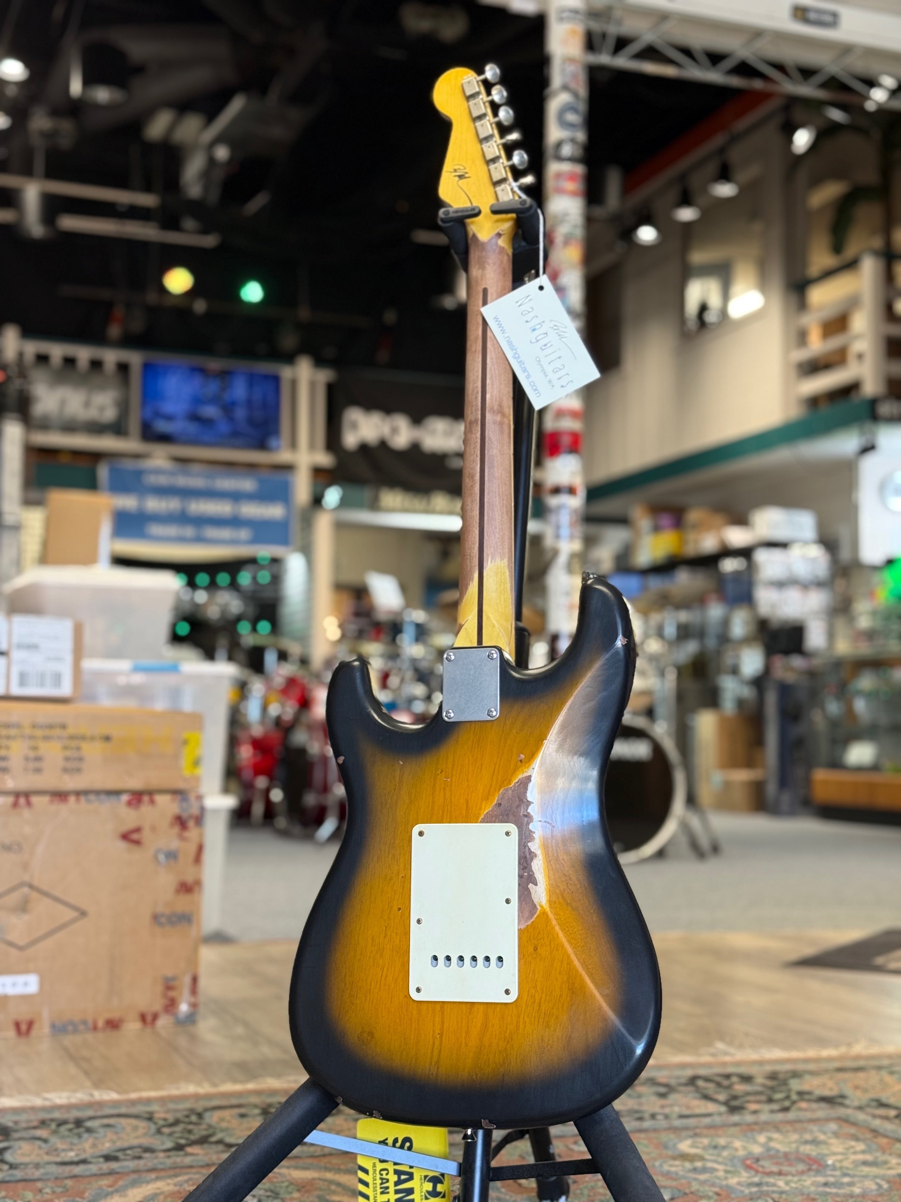 S-57 Ash Body Heavy Relic Electric Guitar - 2 Tone Sunburst