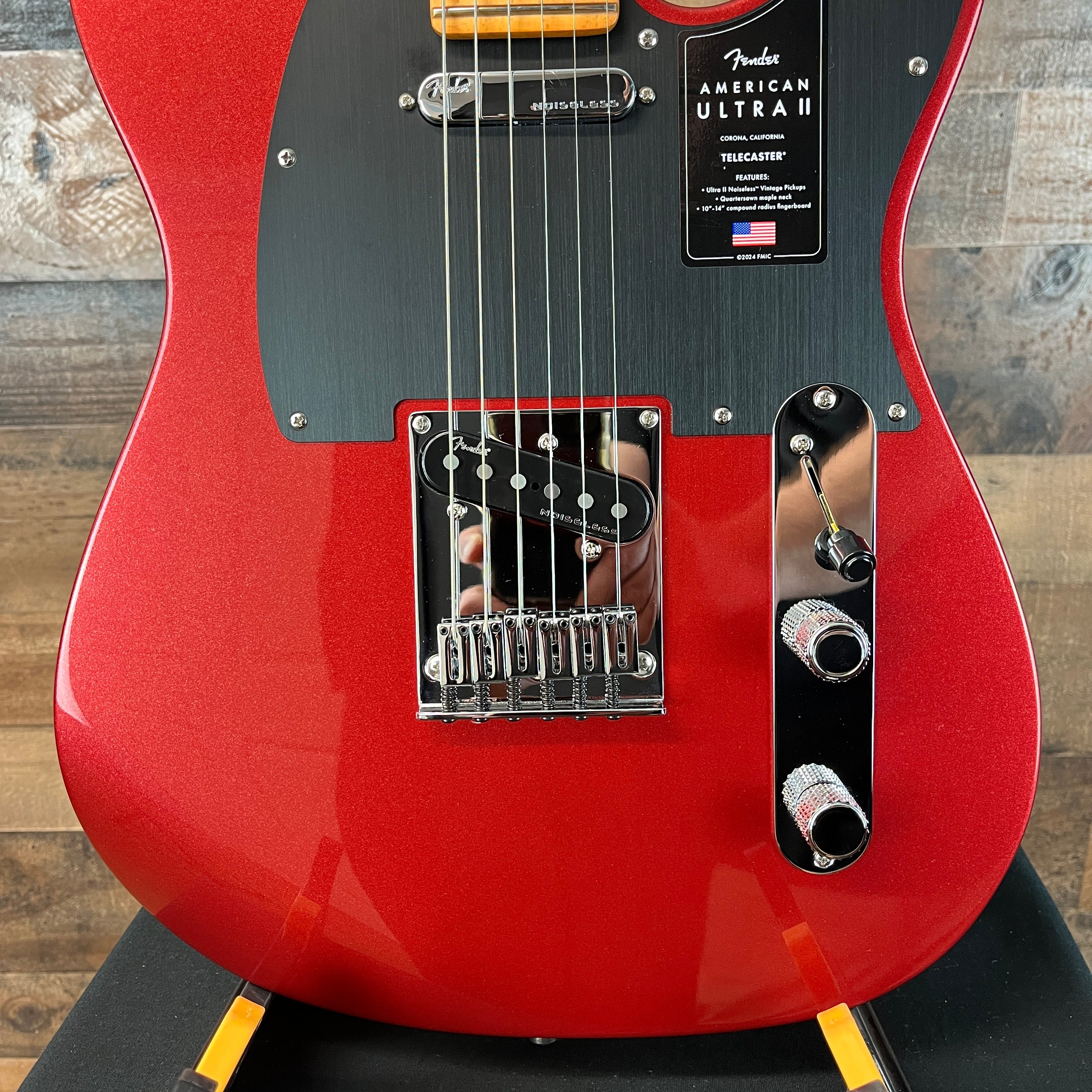 Fender American Ultra II Telecaster Electric Guitar, Maple Fingerboard, Sinister Red, Hard Case, Free Ship, 167
