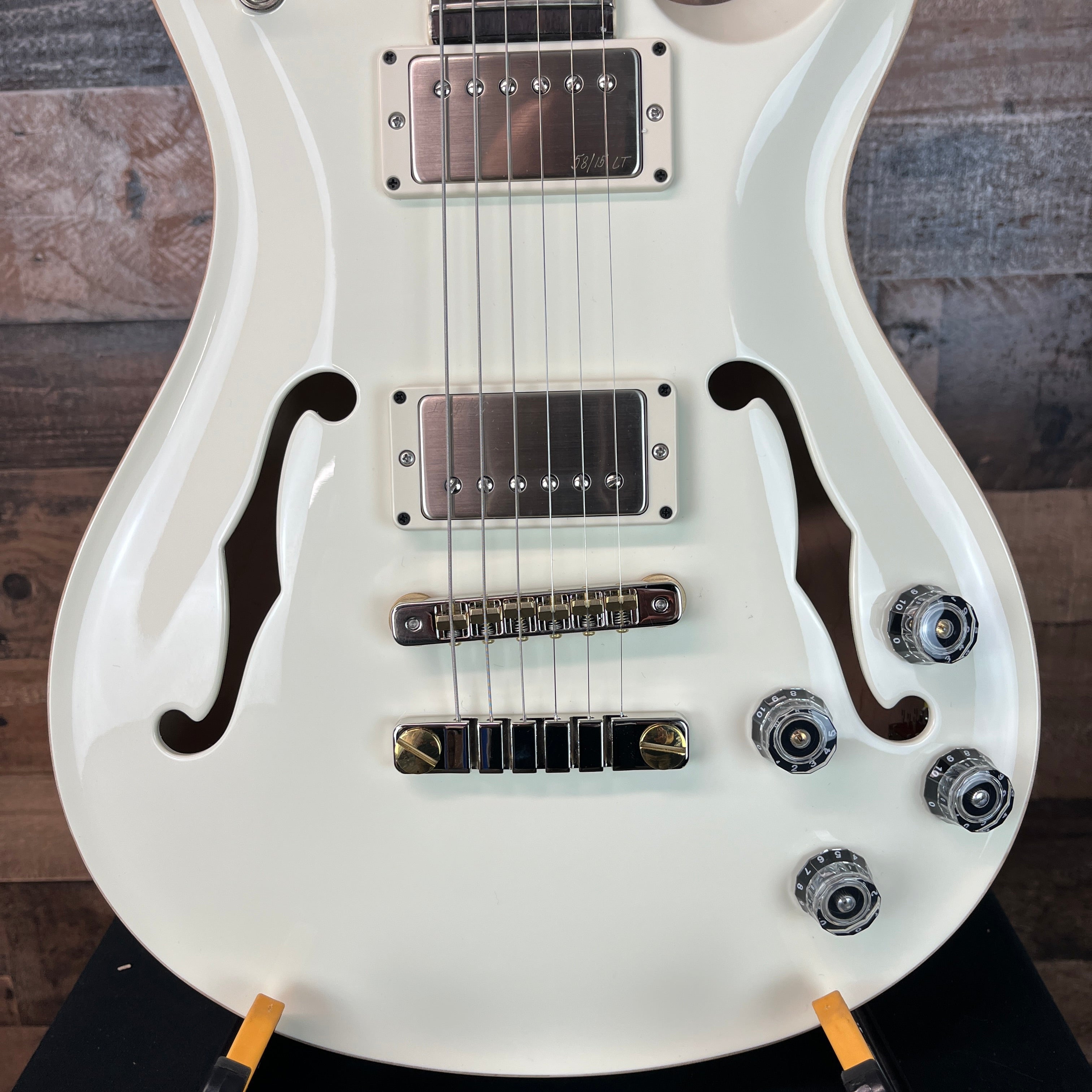 PRS McCarty 594 Hollowbody II Electric Guitar, Pearl White Custom, Hardcase, 204
