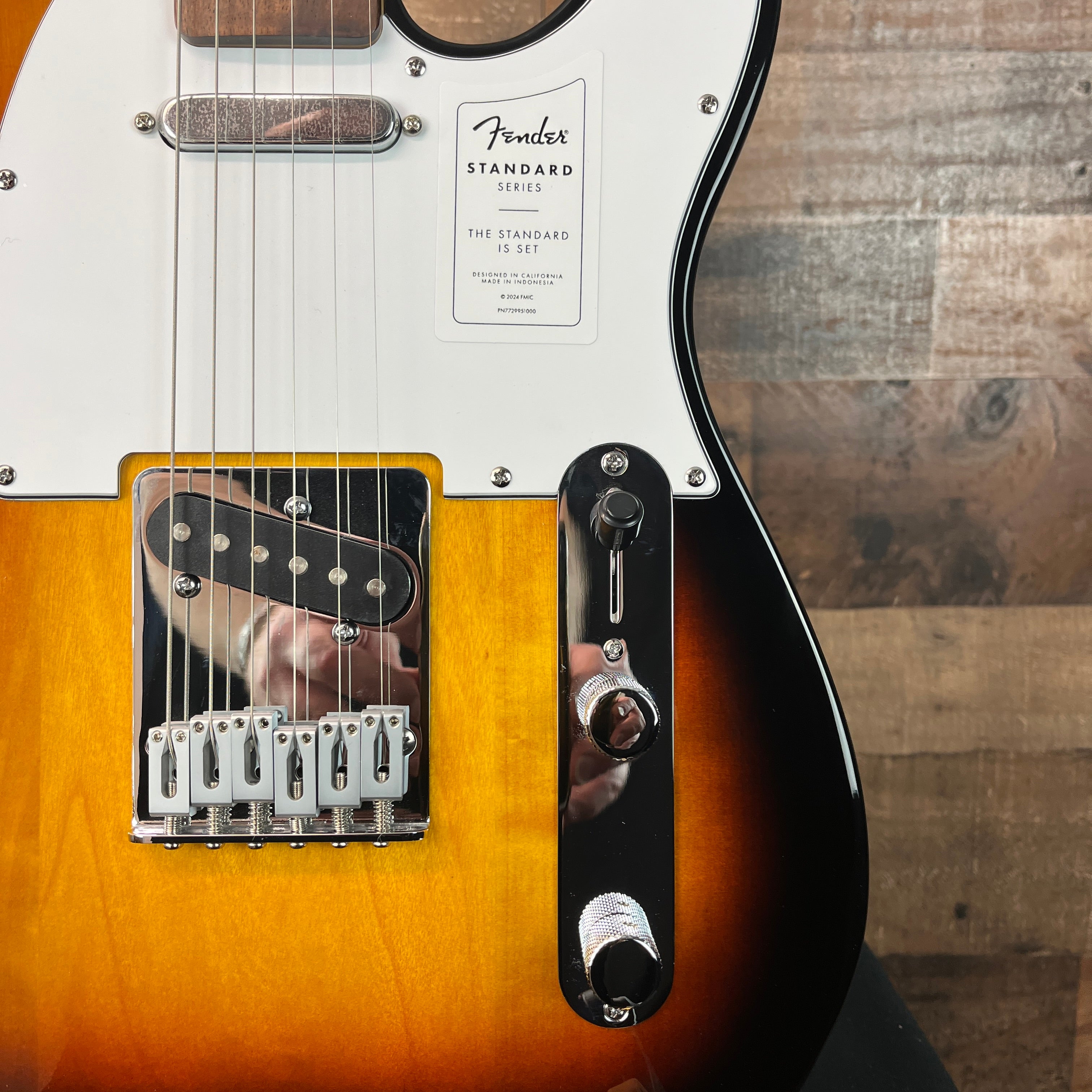 Fender Standard Telecaster Electric Guitar, 3-color Sunburst Finish, 262