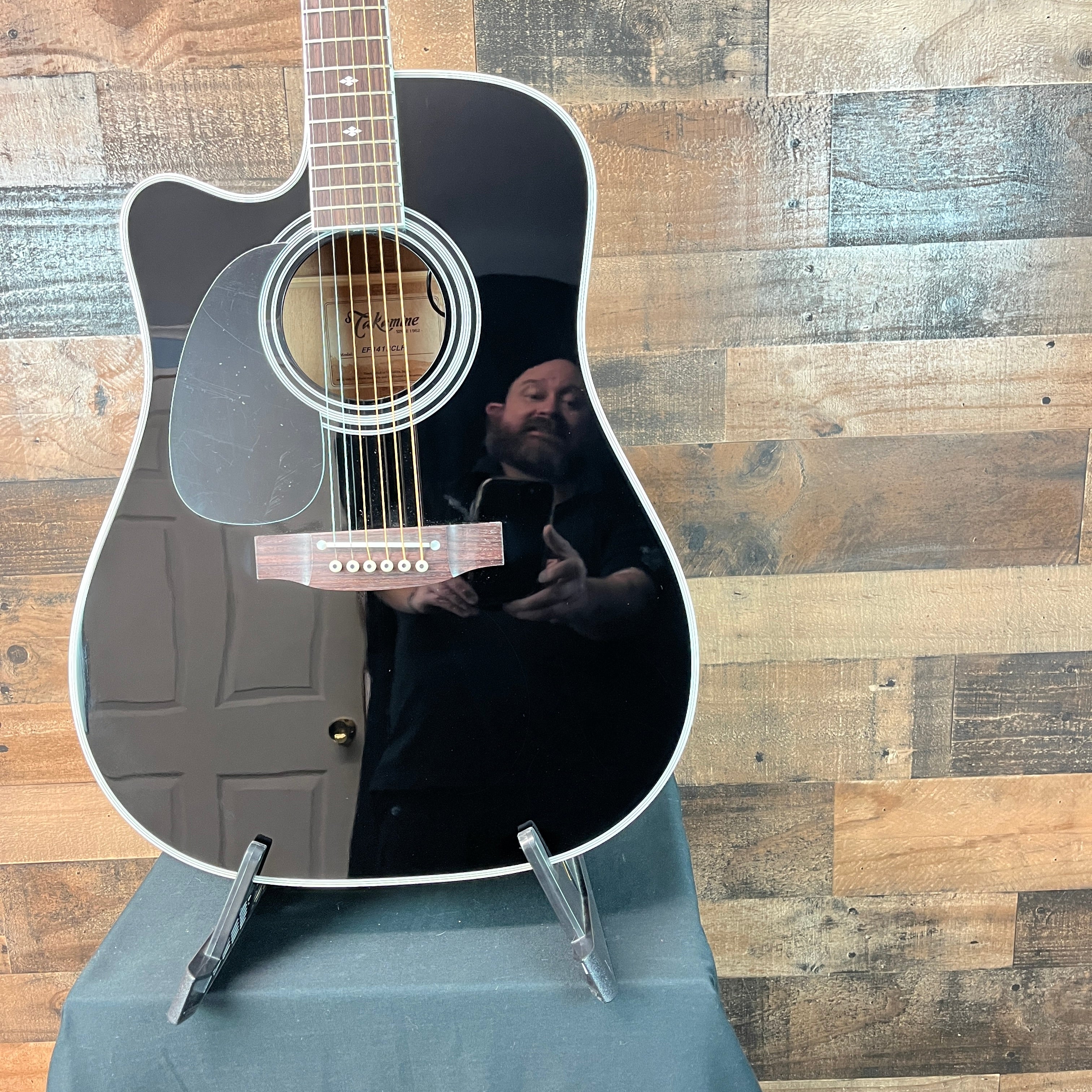 Takamine Legacy JEF341SCLH Acoustic-electric Guitar, Left Handed, Black #275