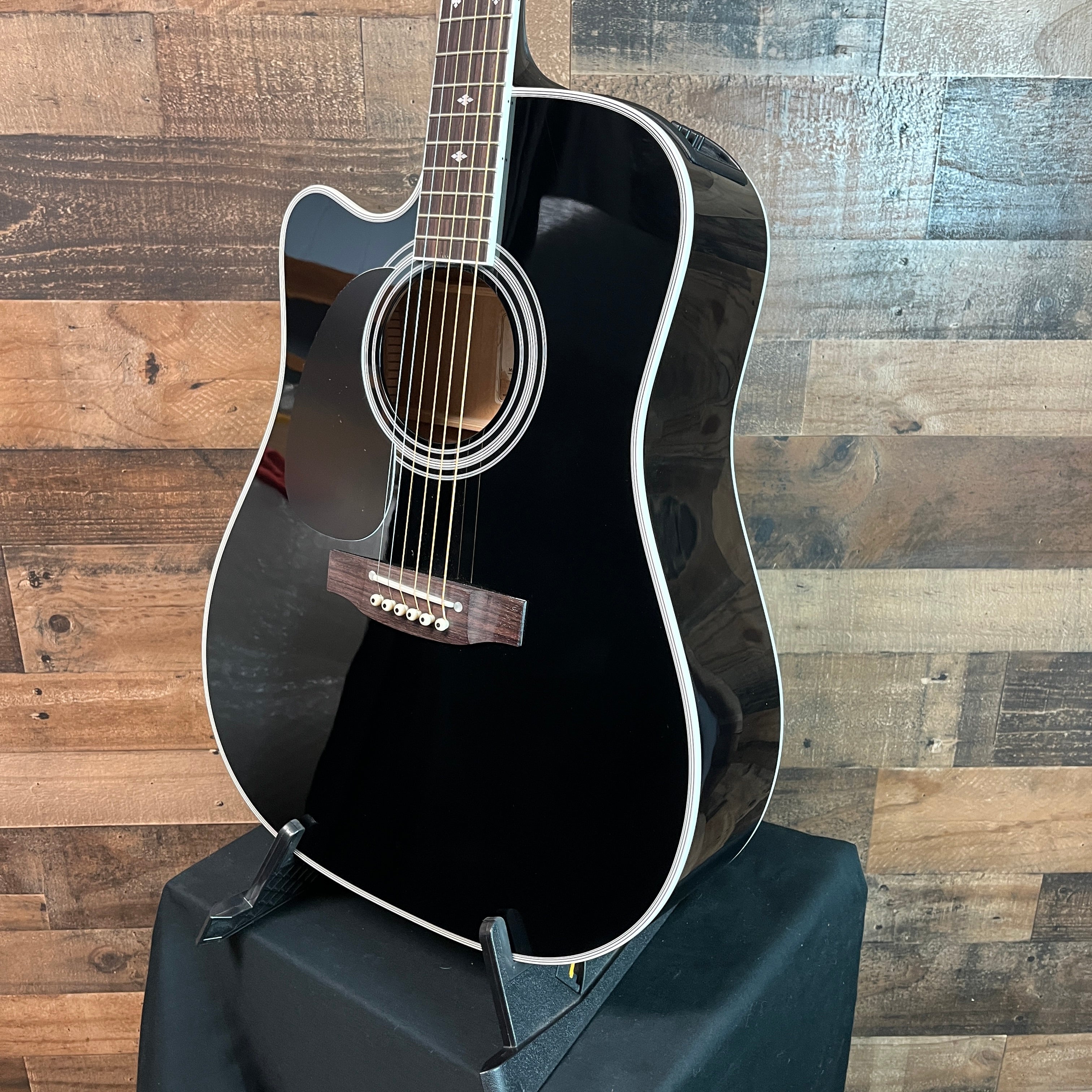 Takamine Legacy JEF341SCLH Acoustic-electric Guitar, Left Handed, Black #275