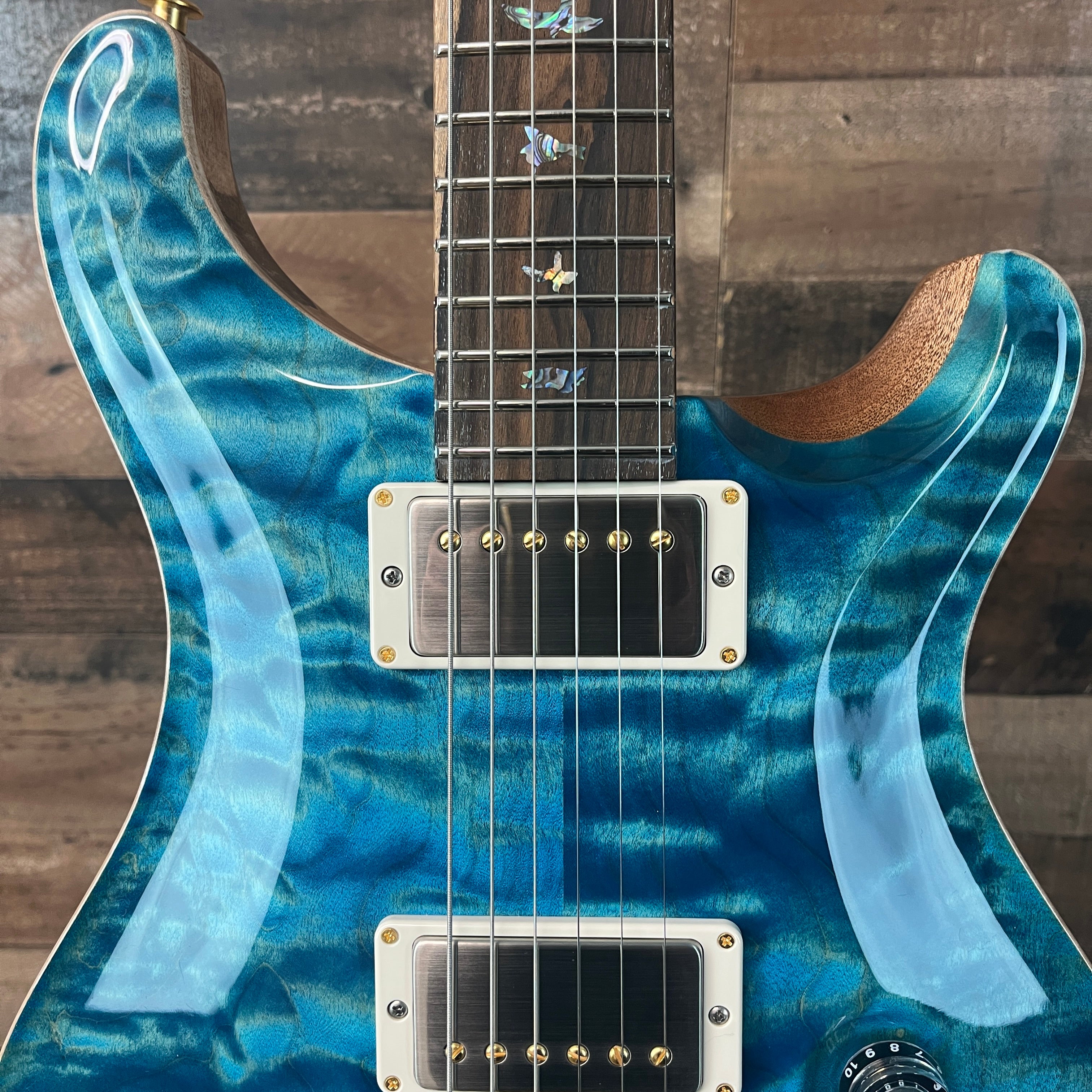 PRS Wood Library DGT, David Grissom Signature, Electric Guitar, Quilt 10 Top, Aquableaux Finish, PRS Paisley Case, 559