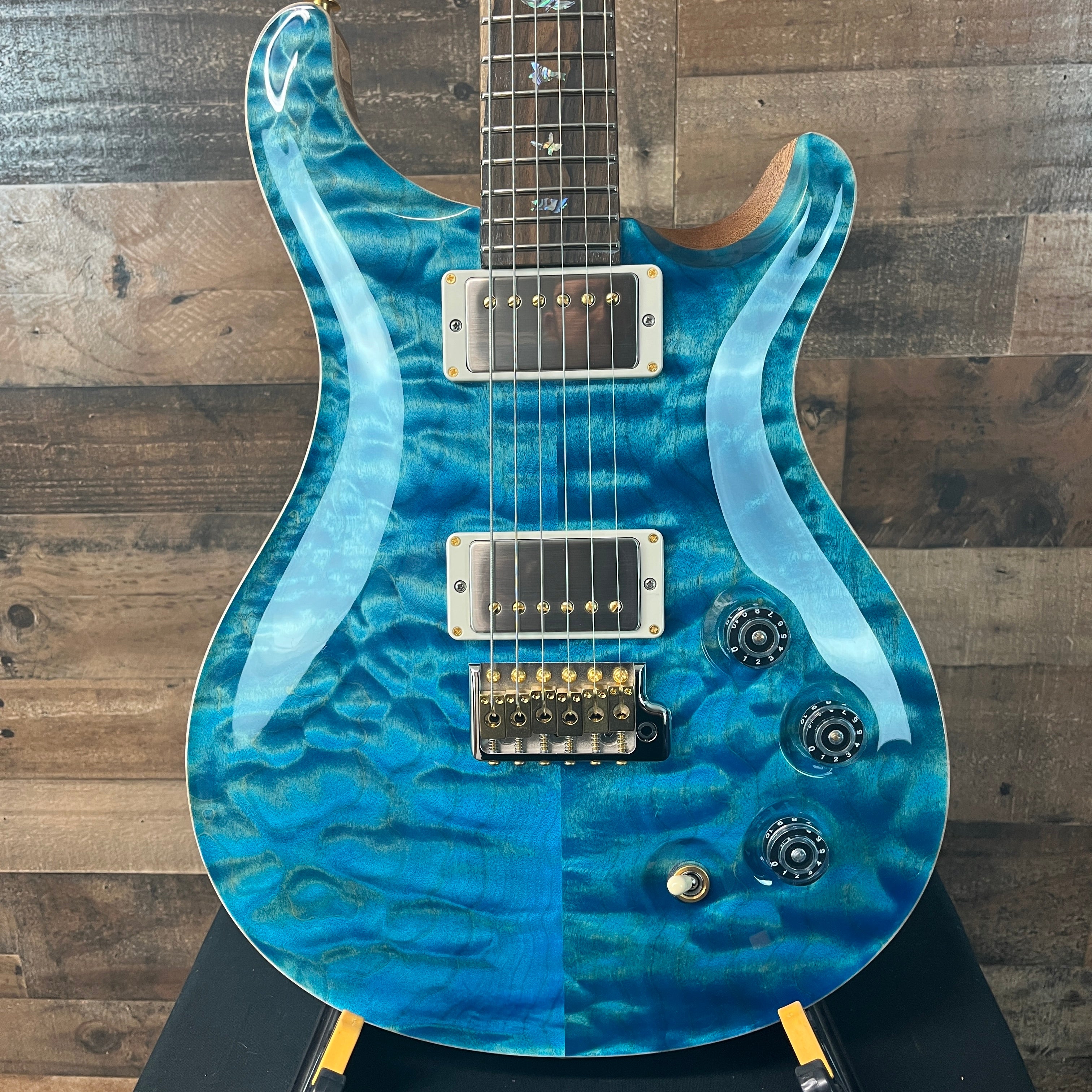 PRS Wood Library DGT, David Grissom Signature, Electric Guitar, Quilt 10 Top, Aquableaux Finish, PRS Paisley Case, 559