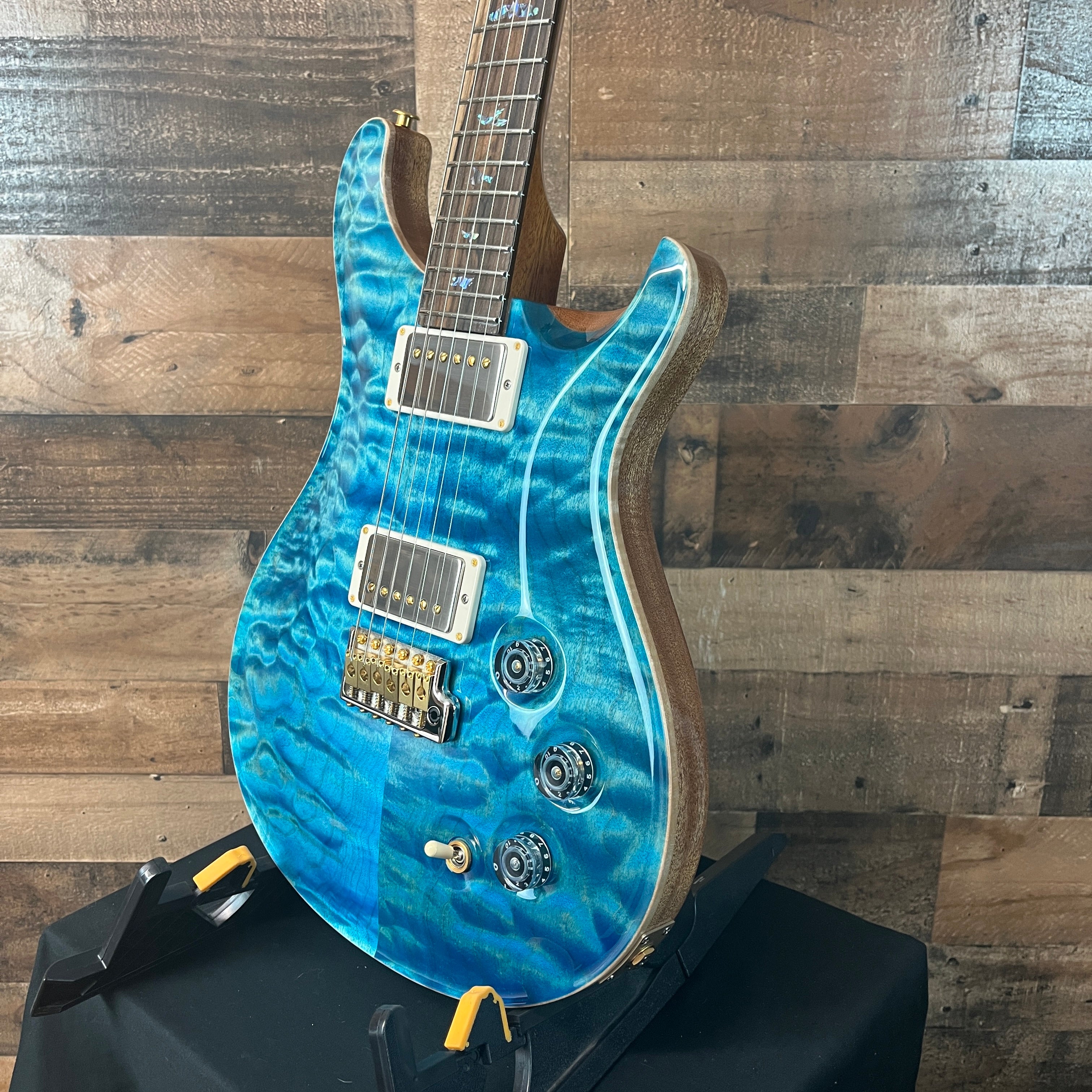 PRS Wood Library DGT, David Grissom Signature, Electric Guitar, Quilt 10 Top, Aquableaux Finish, PRS Paisley Case, 559