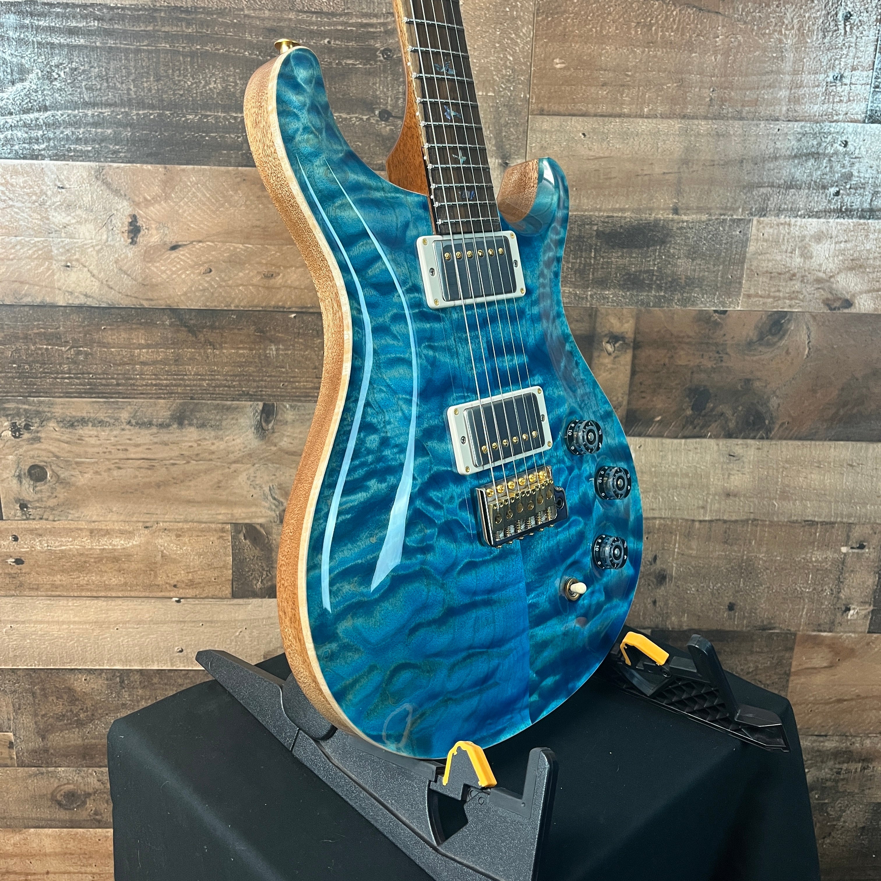 PRS Wood Library DGT, David Grissom Signature, Electric Guitar, Quilt 10 Top, Aquableaux Finish, PRS Paisley Case, 559