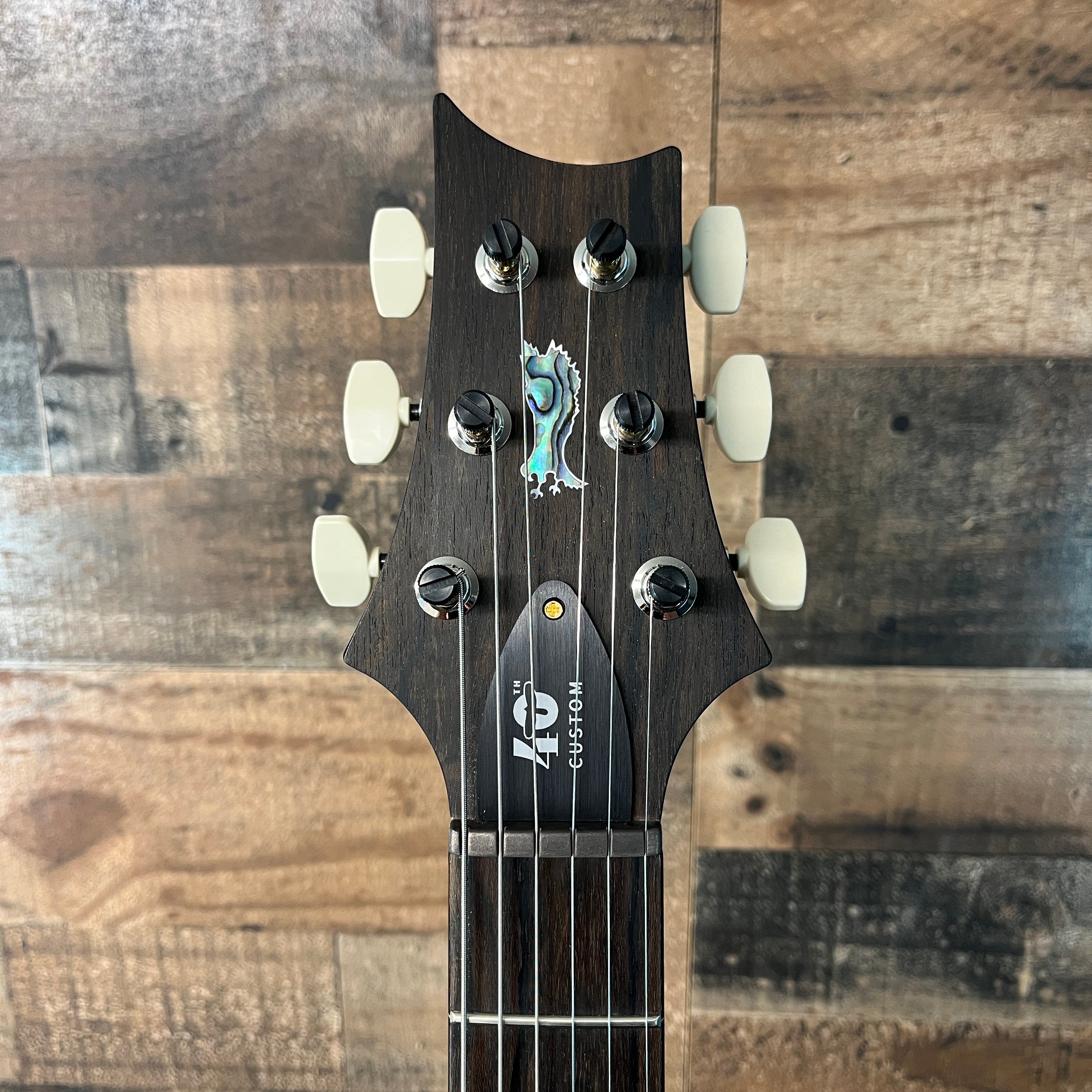 PRS 40th Anniversary Custom 24-08 Semi-Hollow, Charcoal Tri-Color Burst, 10 Top, Hard Case, 065