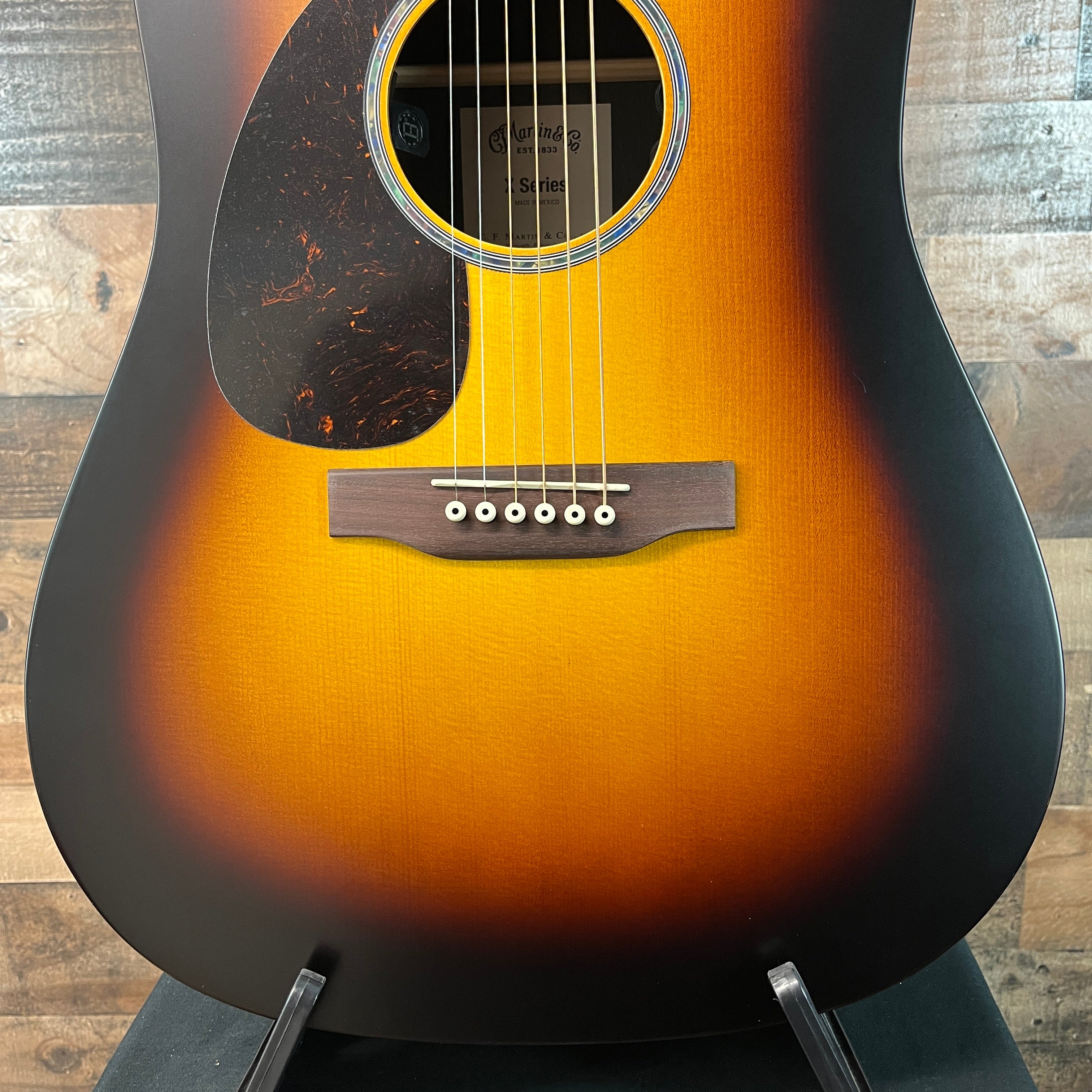 Martin D-X2E LEFT-HANDED Acoustic/Electric Guitar, Ziricote Burst, Gig Bag, 772