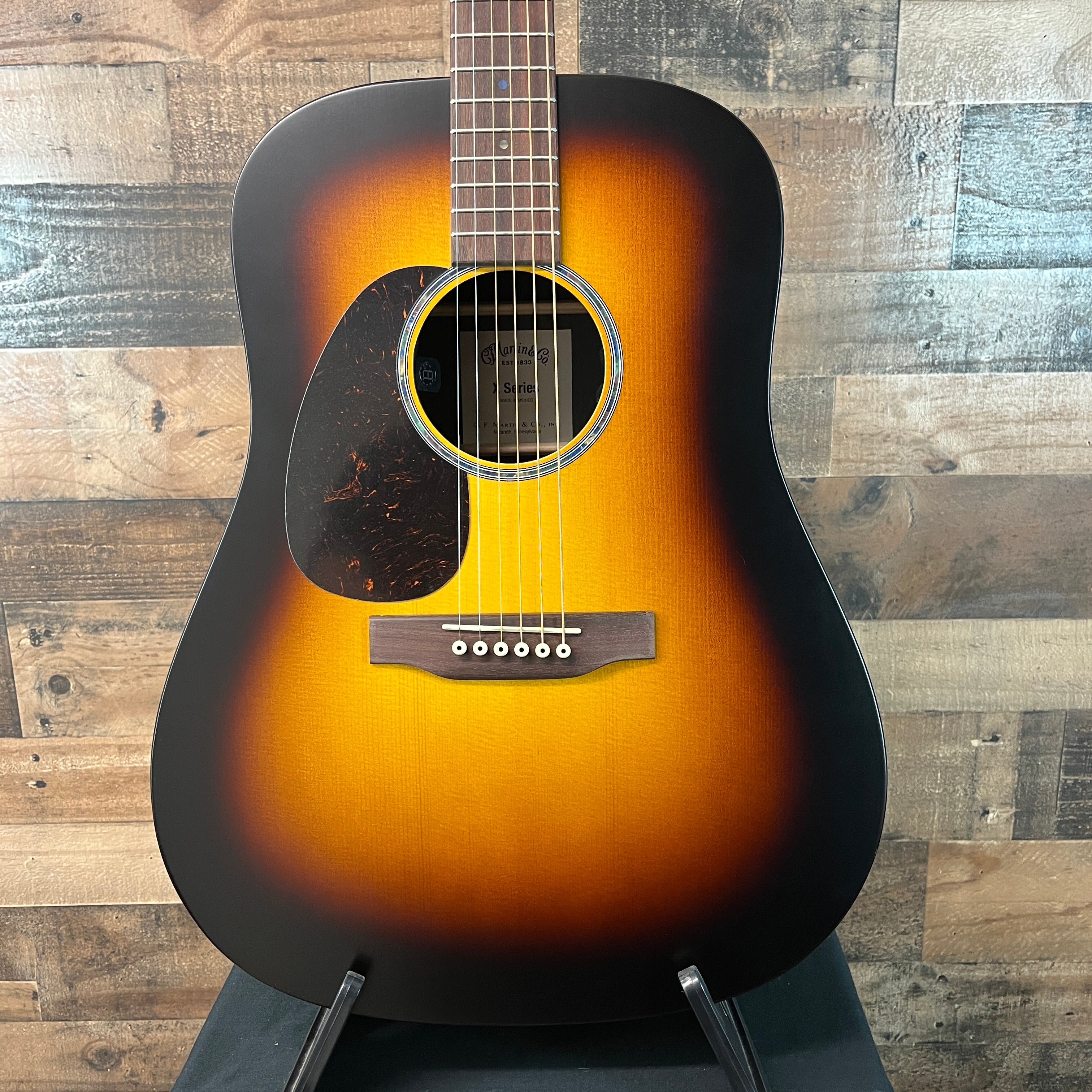 Martin D-X2E LEFT-HANDED Acoustic/Electric Guitar, Ziricote Burst, Gig Bag, 772