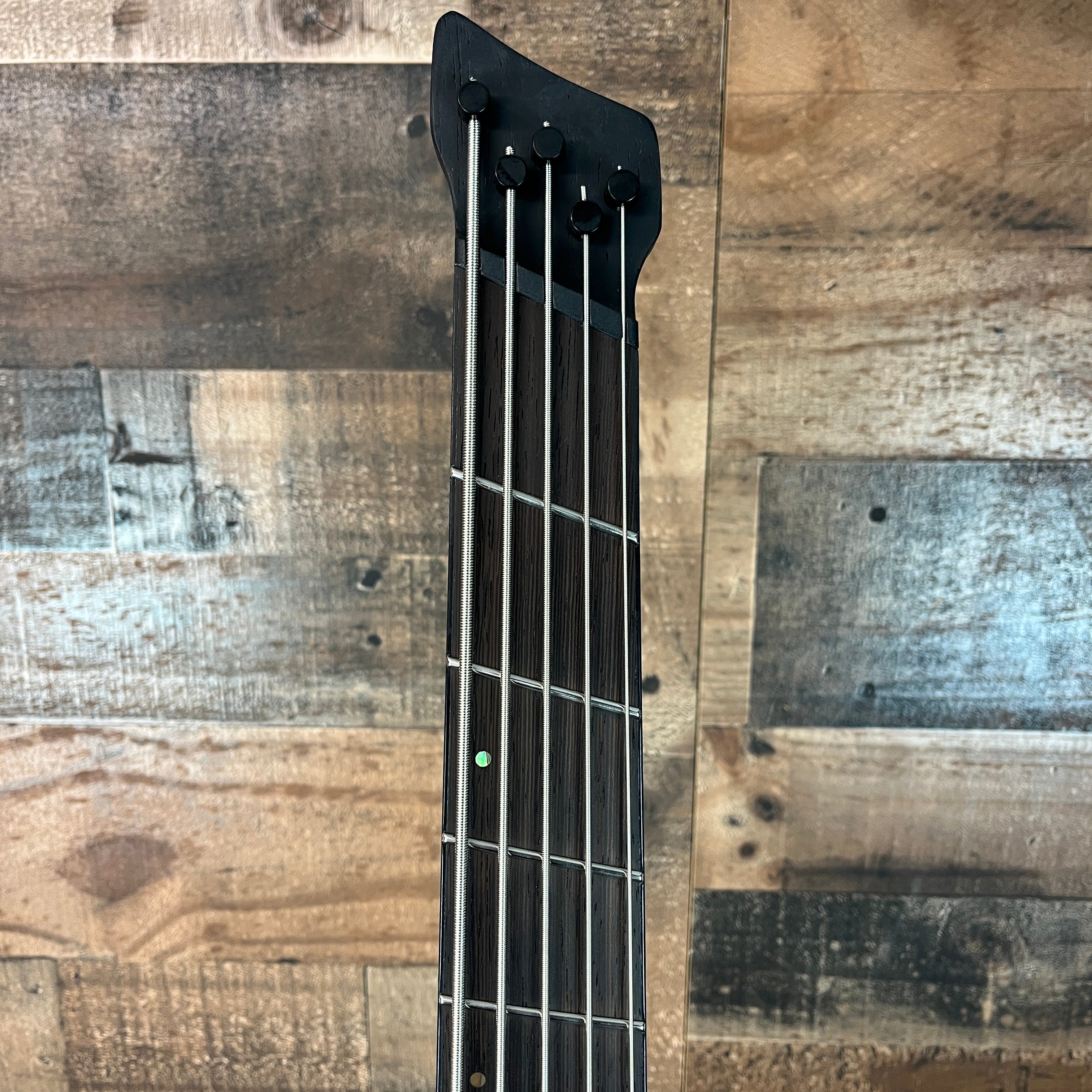 EHB1135MS Bass Workshop 5-string Multi-scale Headless Bass Guitar - Silver Wave Black Low Gloss, Gig Bag, 194