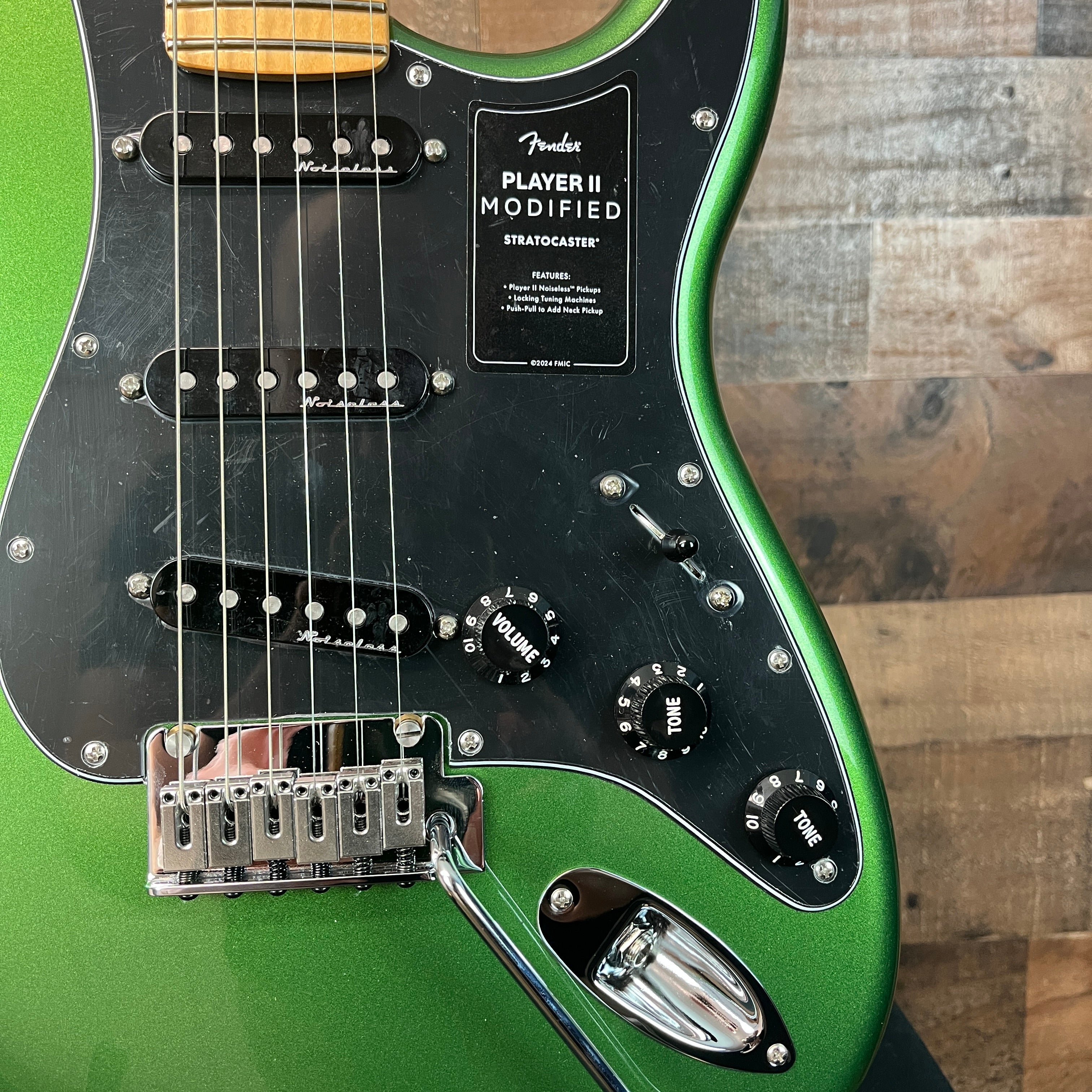 Player II Modified Stratocaster Electric Guitar, Harvest Green Metallic, Gig Bag, 743