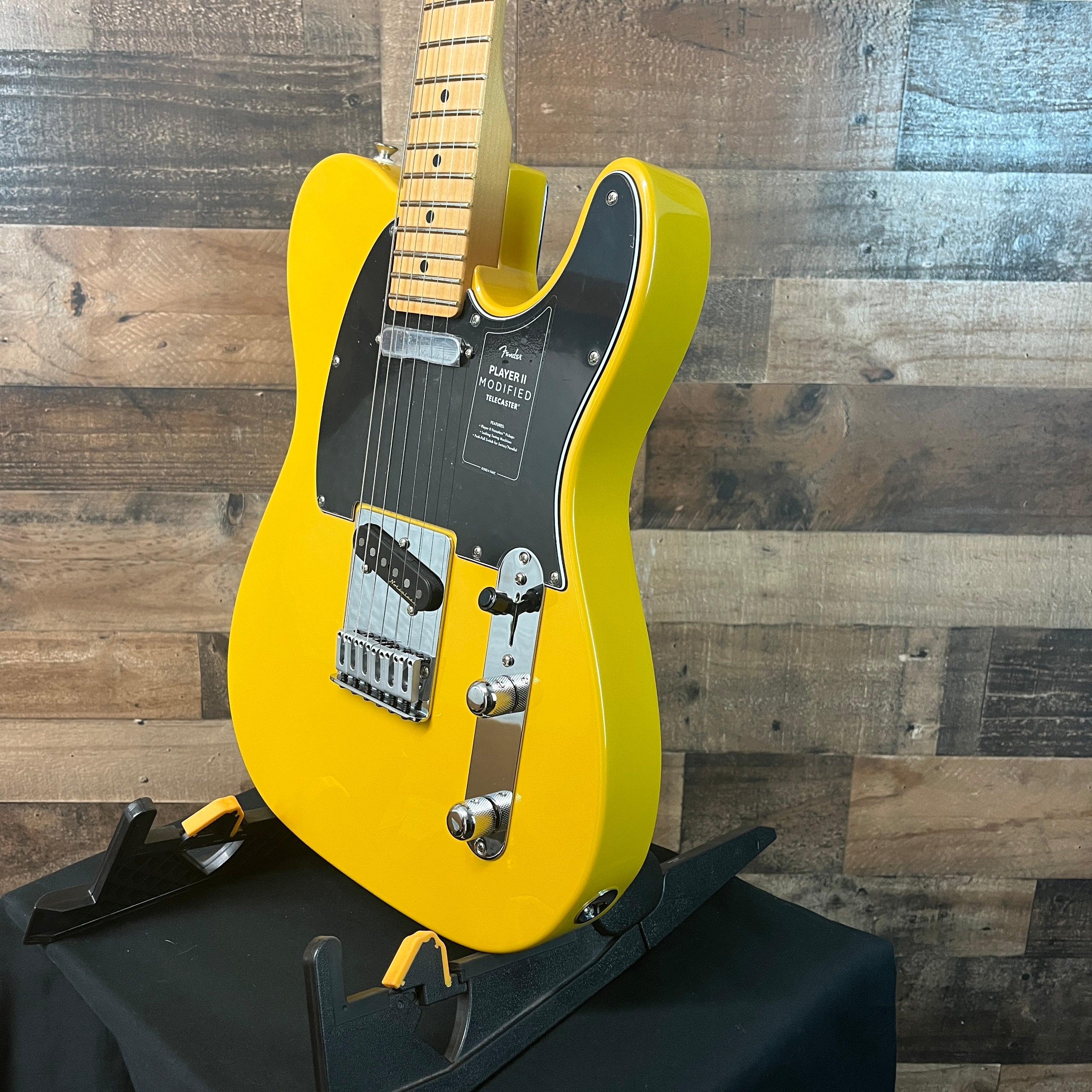 Player II Modified Telecaster Electric Guitar, Sunshine Yellow, Gig Bag, 016