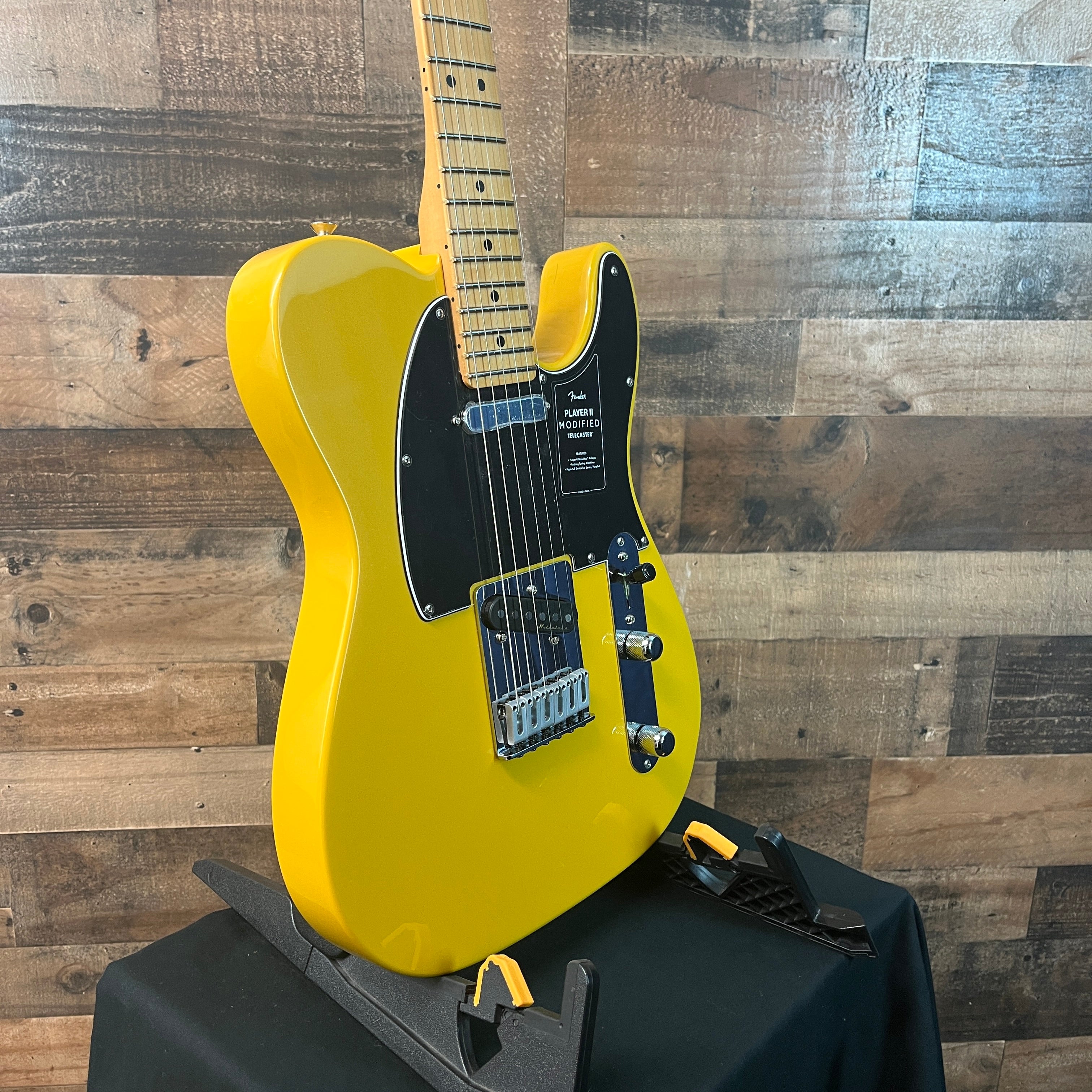 Player II Modified Telecaster Electric Guitar, Sunshine Yellow, Gig Bag, 016