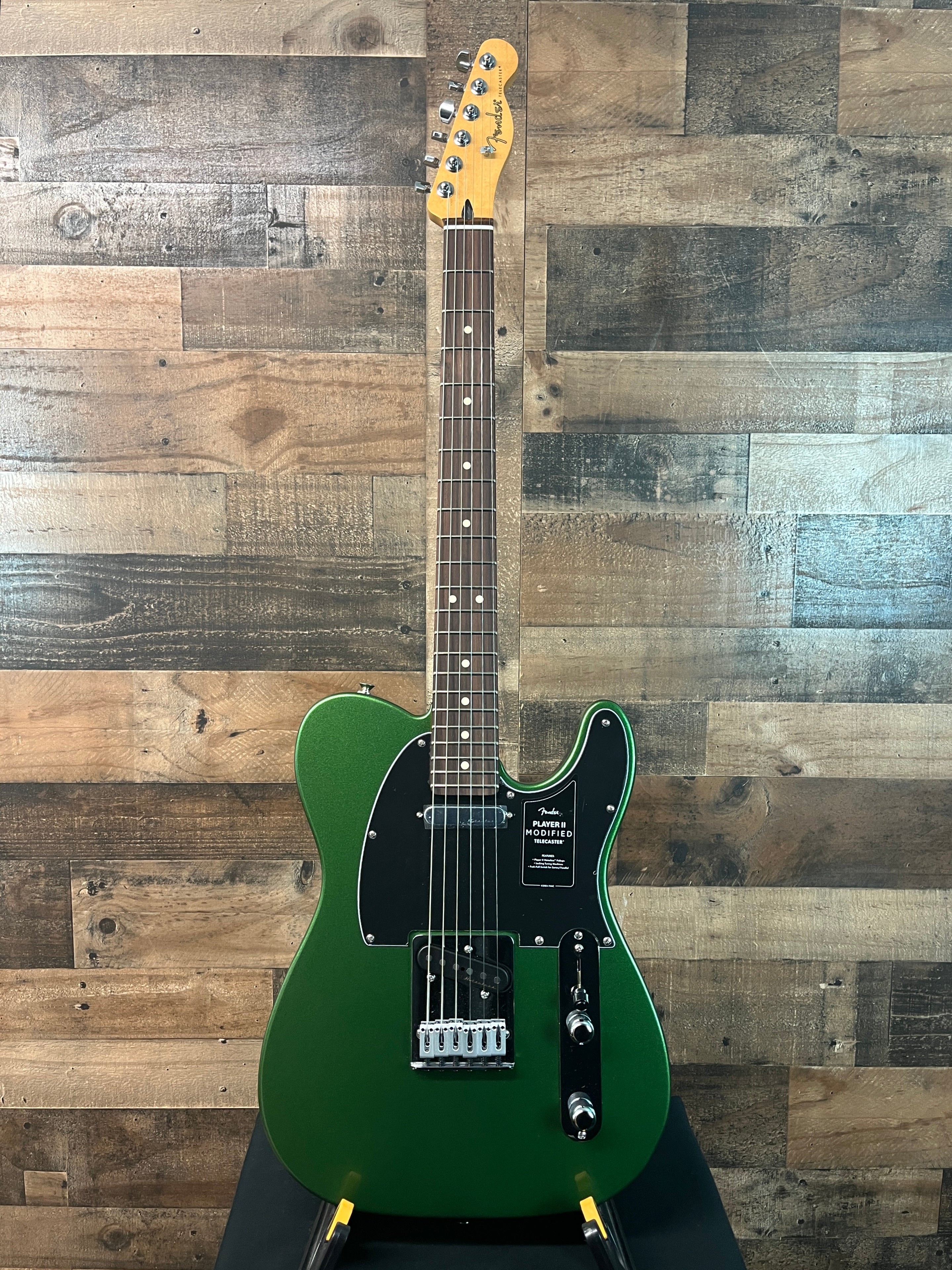 Player II Modified Telecaster Electric Guitar, Harvest Green Metallic, Gig Bag, 959