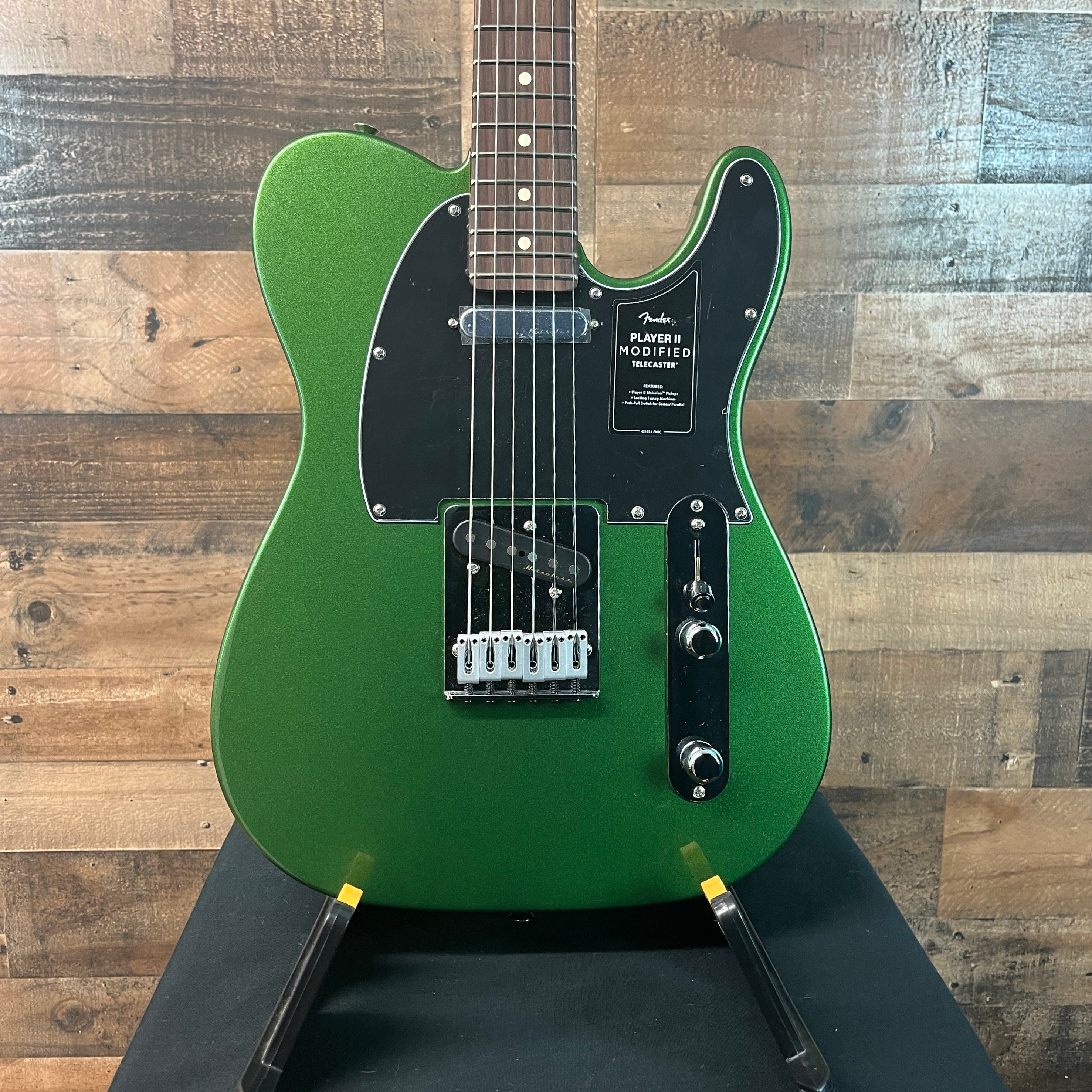 Player II Modified Telecaster Electric Guitar, Harvest Green Metallic, Gig Bag, 959