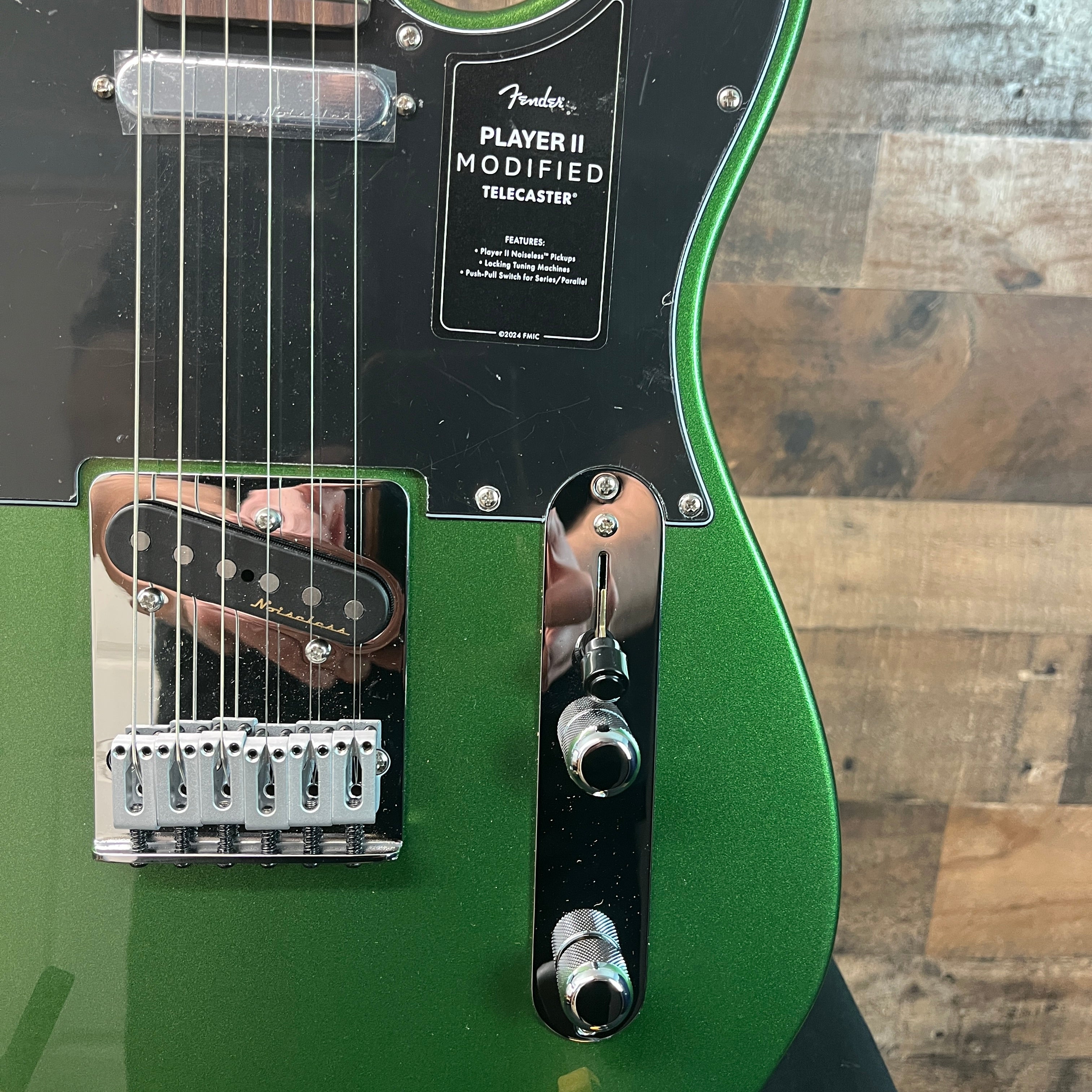 Player II Modified Telecaster Electric Guitar, Harvest Green Metallic, Gig Bag, 959