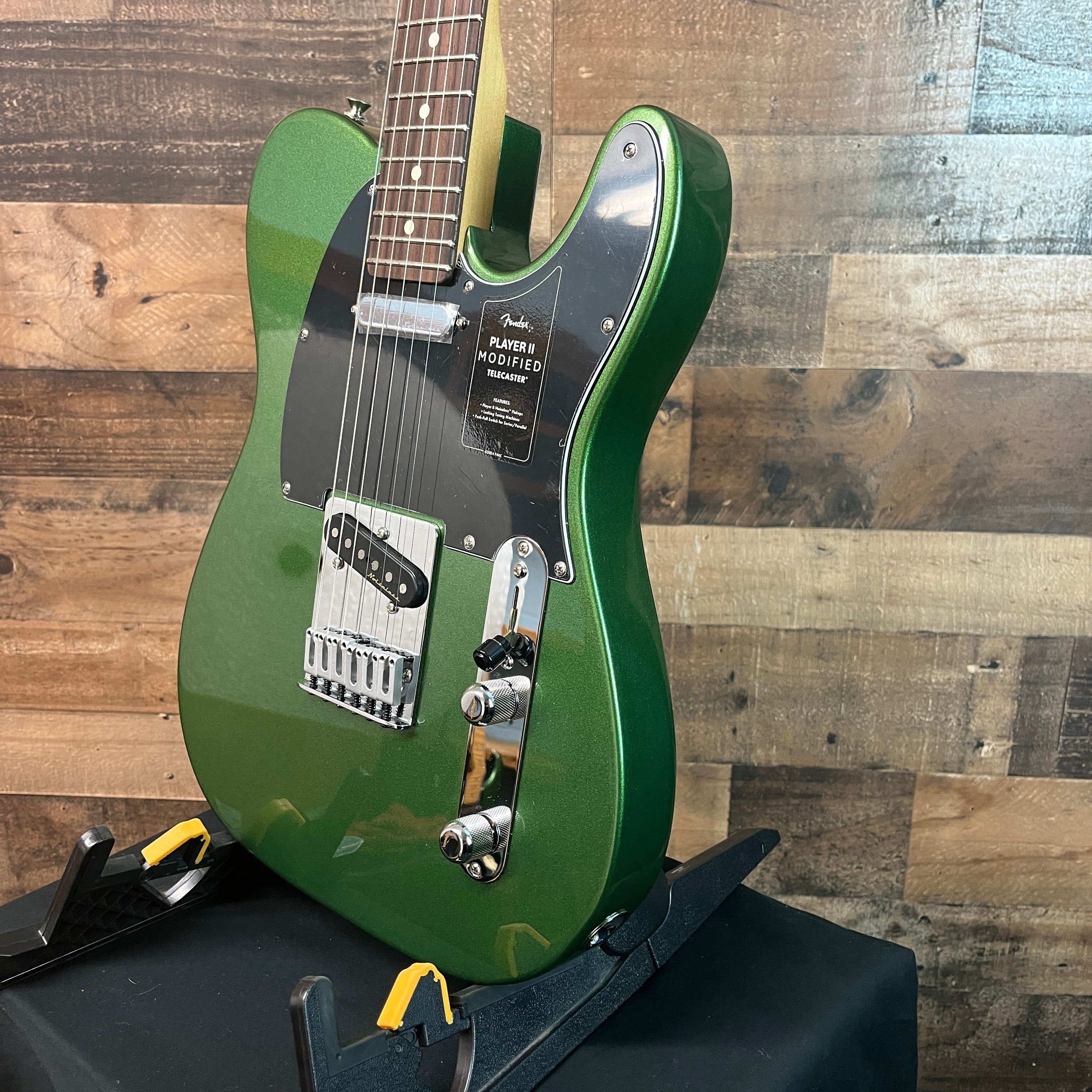 Player II Modified Telecaster Electric Guitar, Harvest Green Metallic, Gig Bag, 959