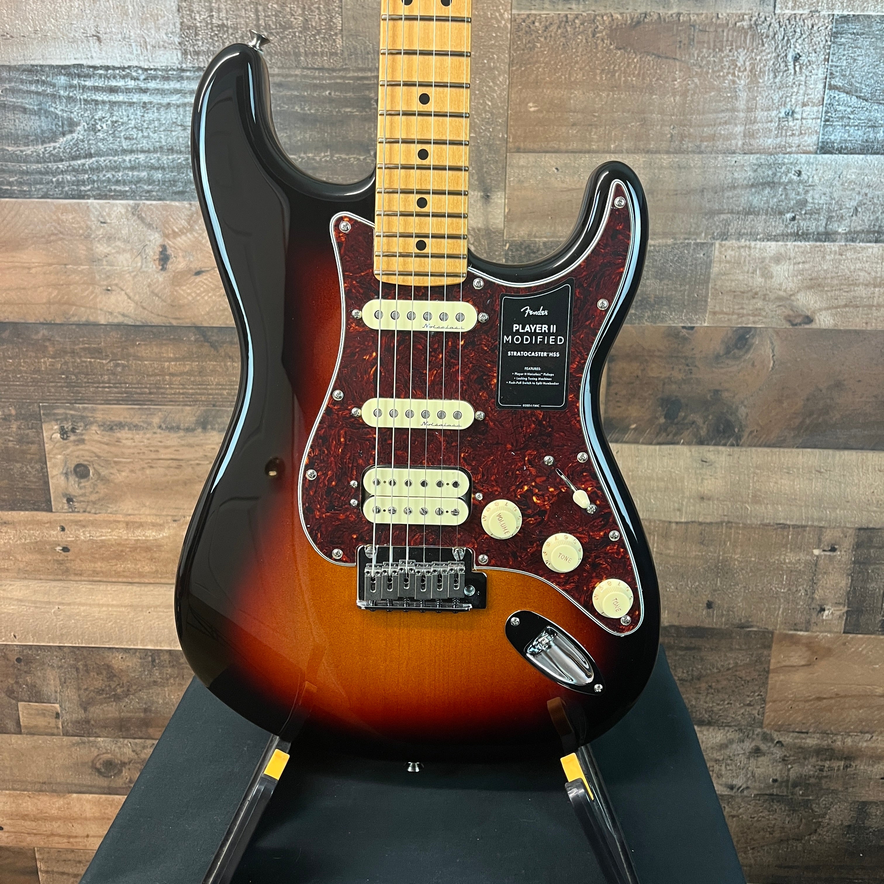 Player II Modified Stratocaster HSS Electric Guitar, 3-tone Sunburst, Gig Bag, 165
