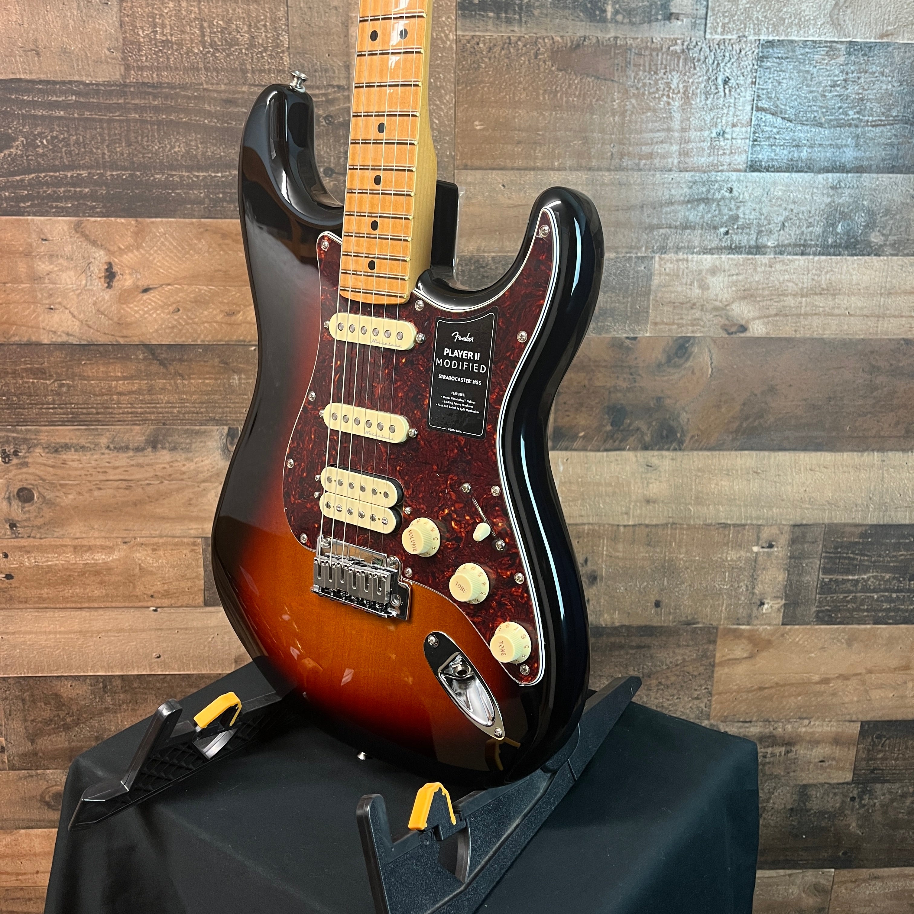 Player II Modified Stratocaster HSS Electric Guitar, 3-tone Sunburst, Gig Bag, 165