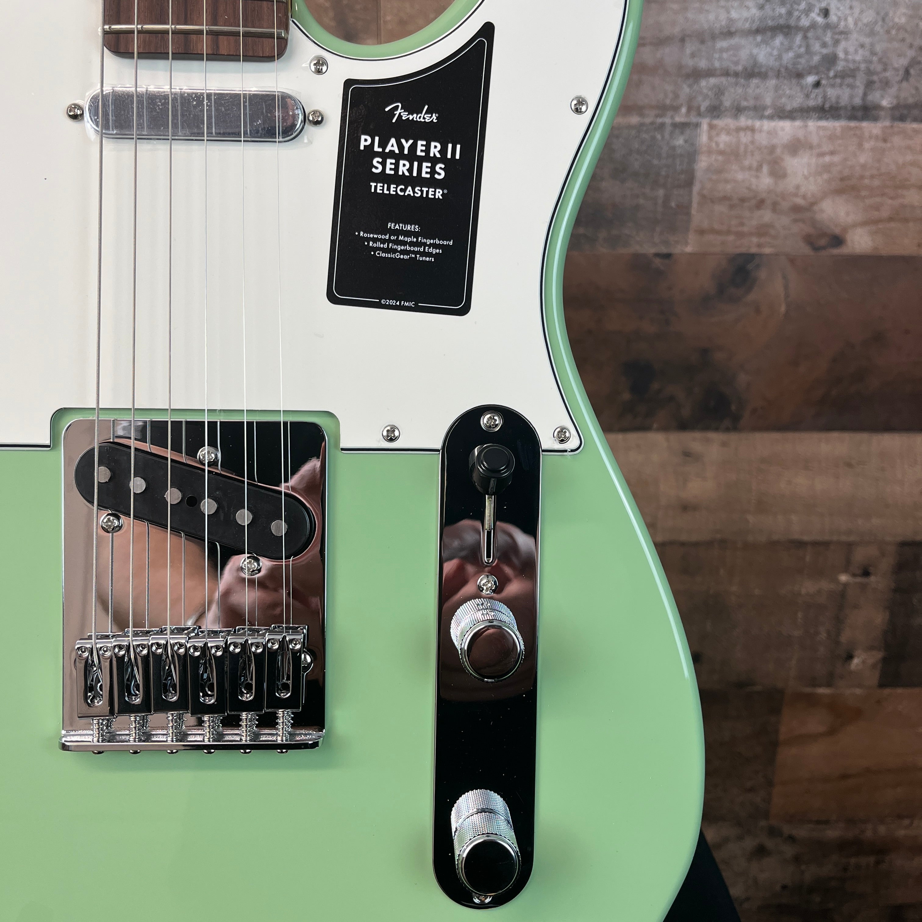 Player II Telecaster Electric Guitar, Birch Green, Rosewood Fingerboard, 026