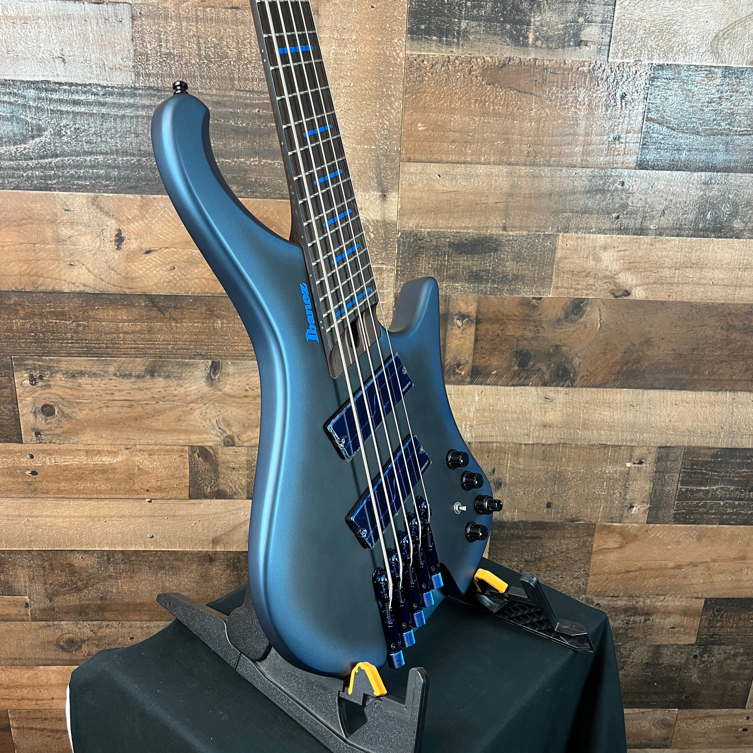 Ibanez Bass Workshop EHB5MSBSP 5-string Multi-scale Bass Guitar - Midnight Arctic Ocean Matte, 948