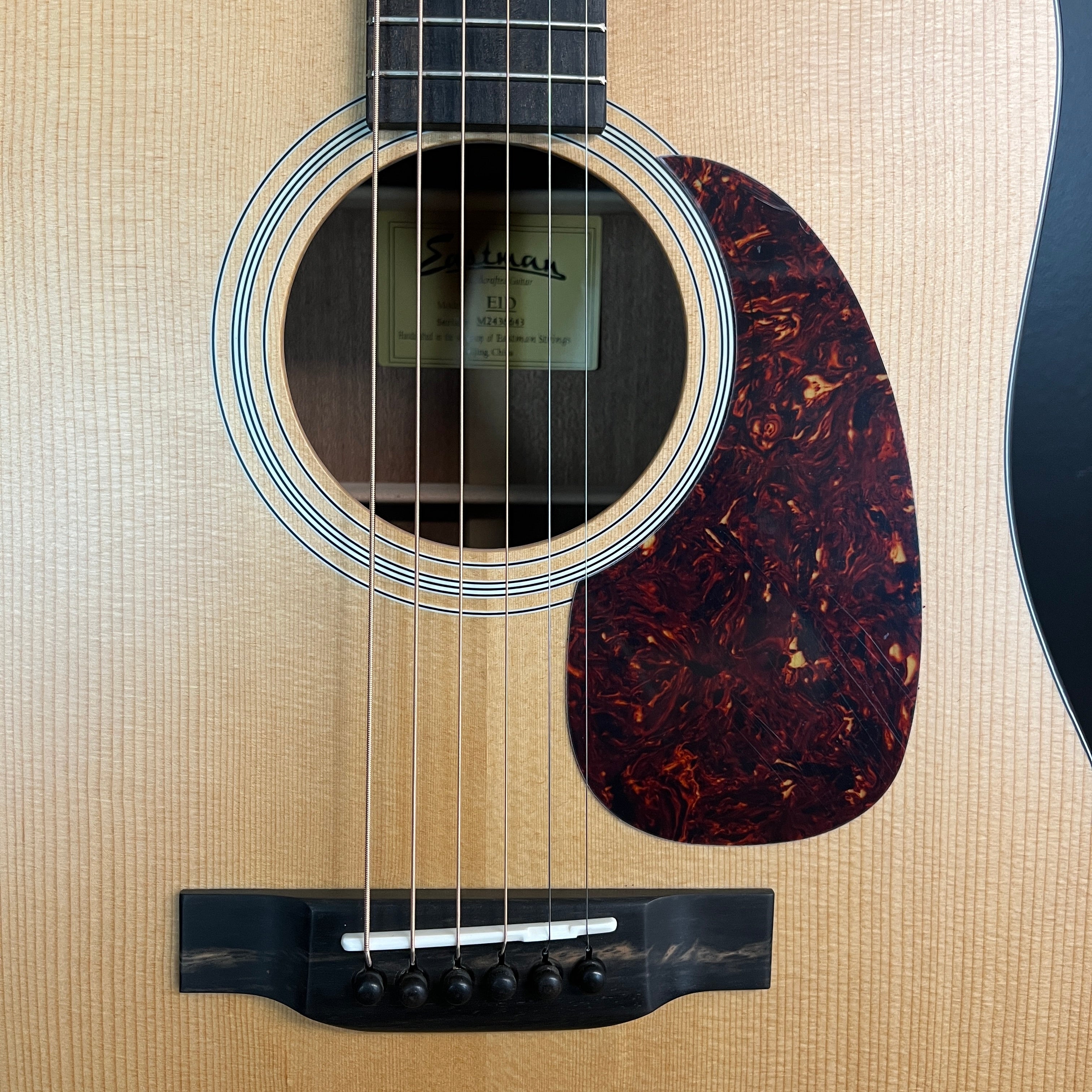 Eastman Guitars E1D Dreadnought Acoustic Guitar, Natural, Gig Bag, 643