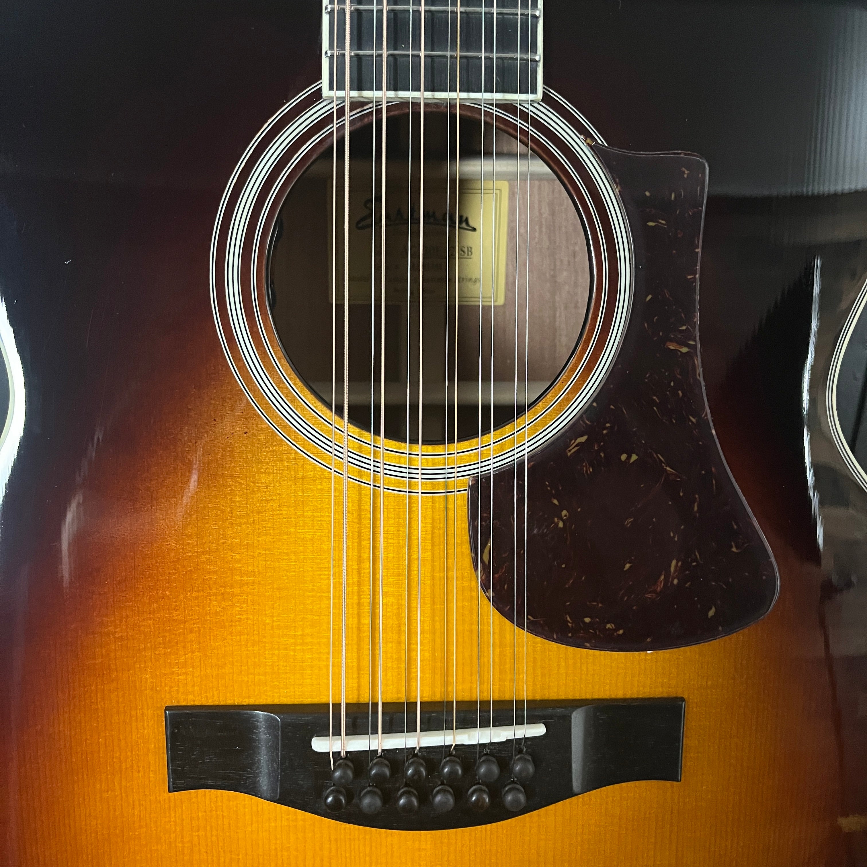 Eastman AC330E-12-SB, 12 String Acoustic Electric Guitar, Sunburst, Hard Case, 341