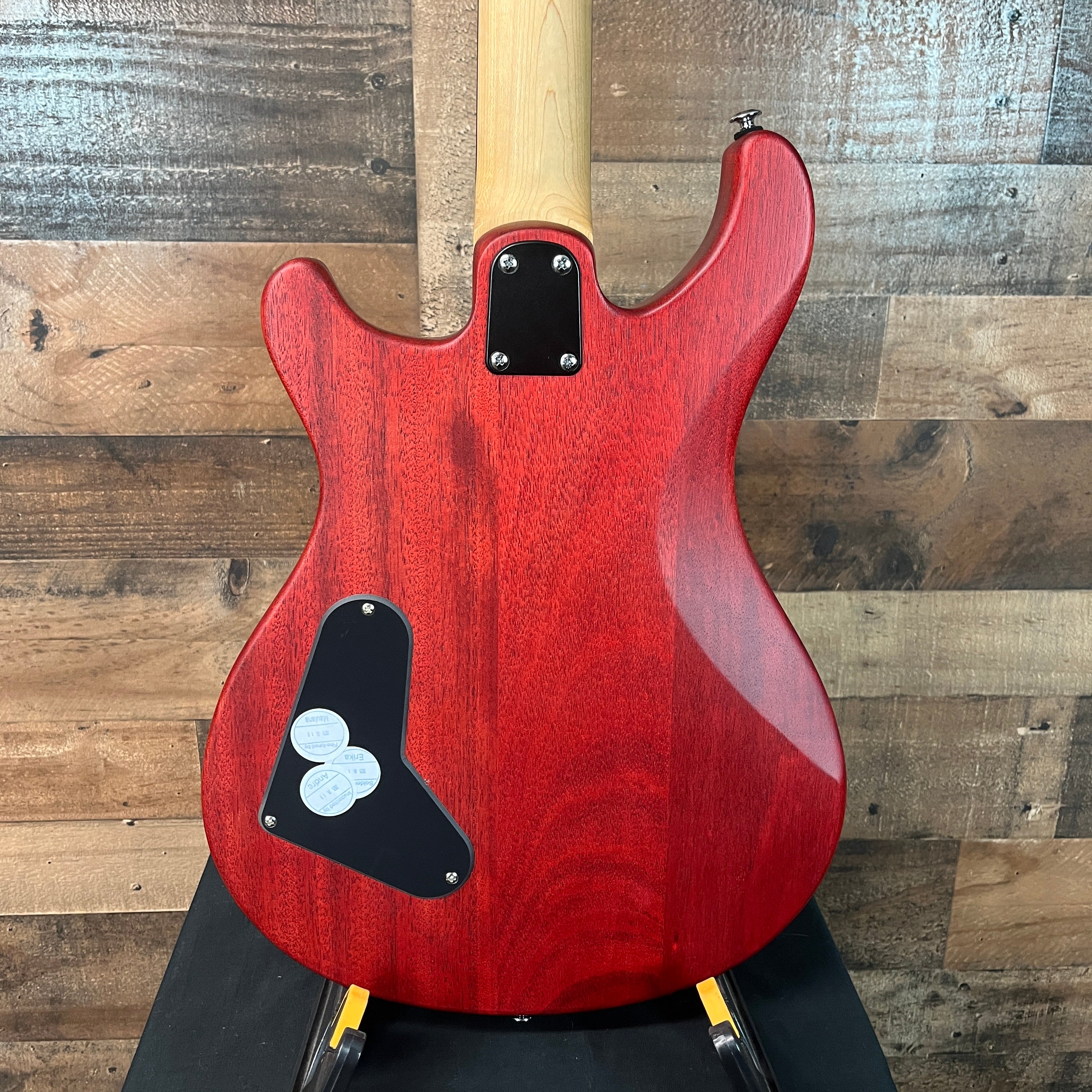 PRS SE CE24 Standard Satin Stoptail Electric Guitar, Vintage Cherry Satin, Gig Bag, 637