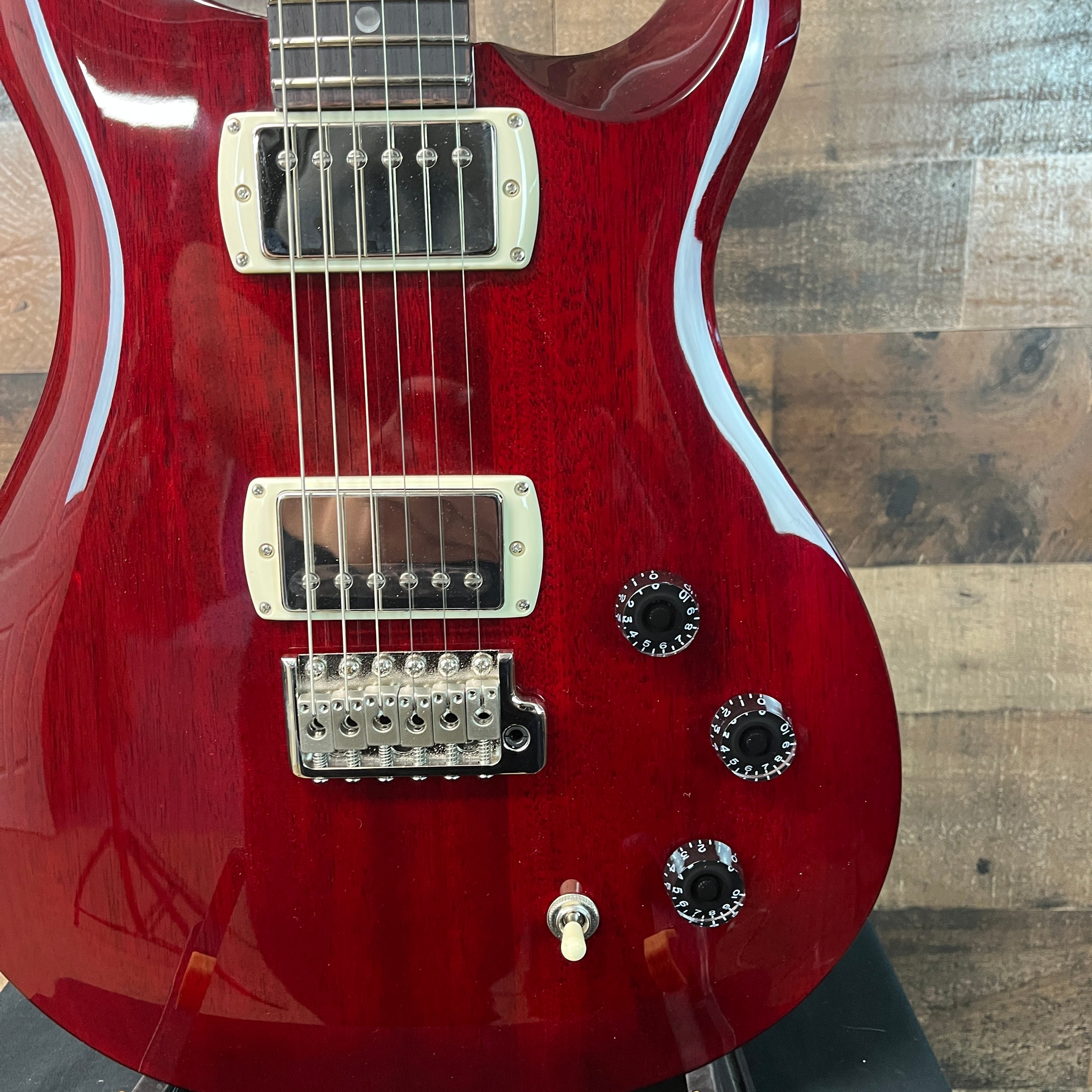 PRS SE DGT David Grissom Electric Guitar, Vintage Cherry, Gig Bag, 550