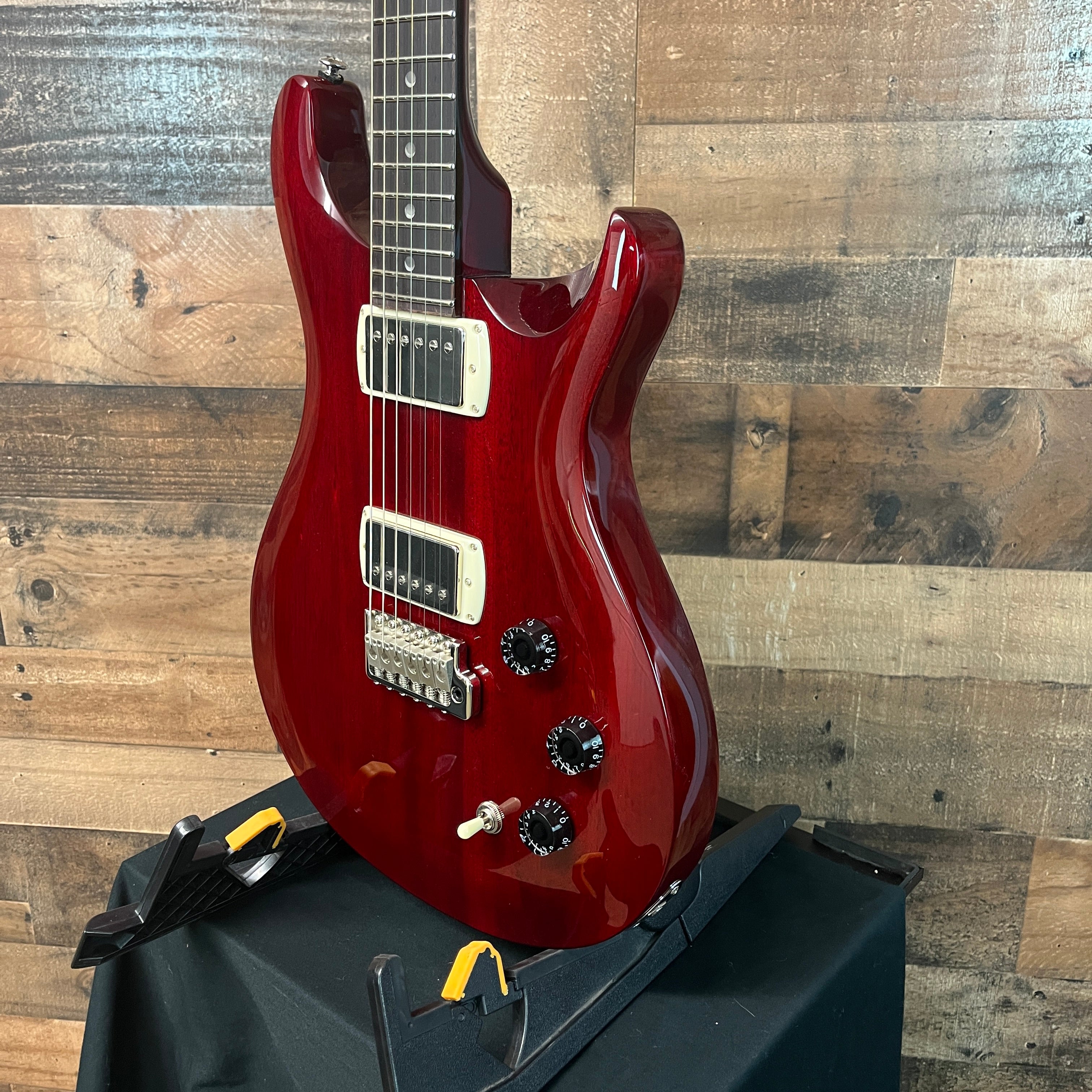 PRS SE DGT David Grissom Electric Guitar, Vintage Cherry, Gig Bag, 550