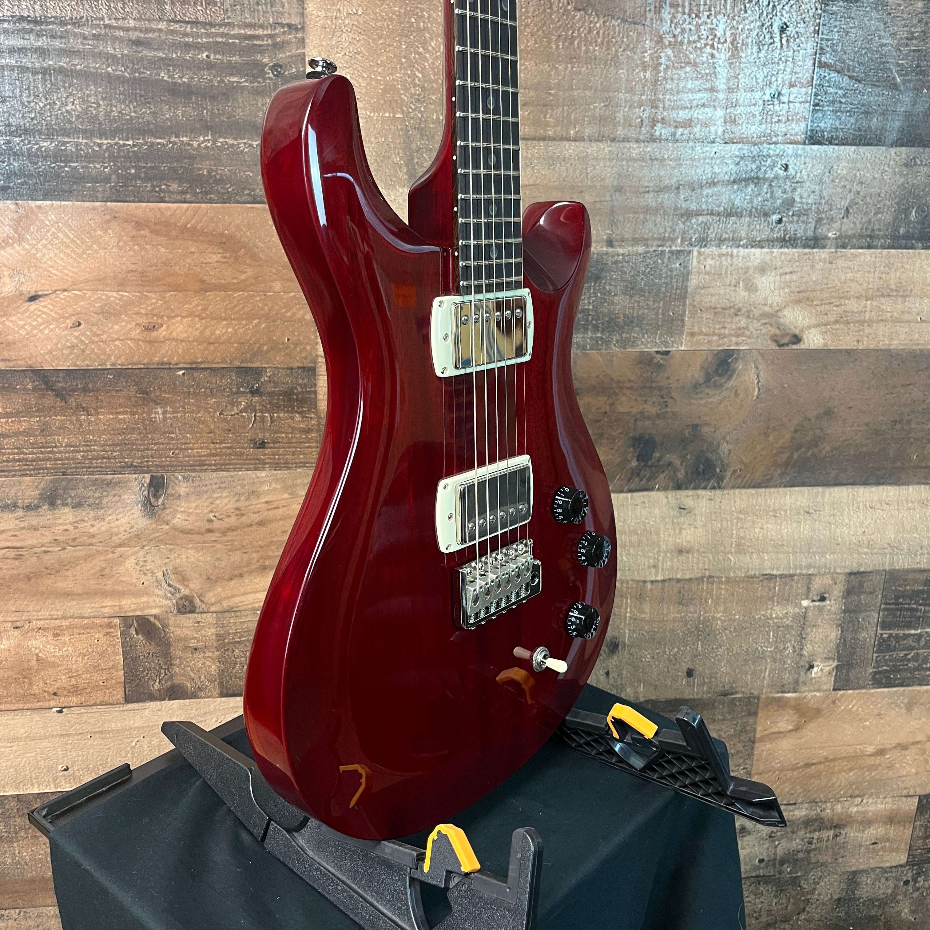 PRS SE DGT David Grissom Electric Guitar, Vintage Cherry, Gig Bag, 550