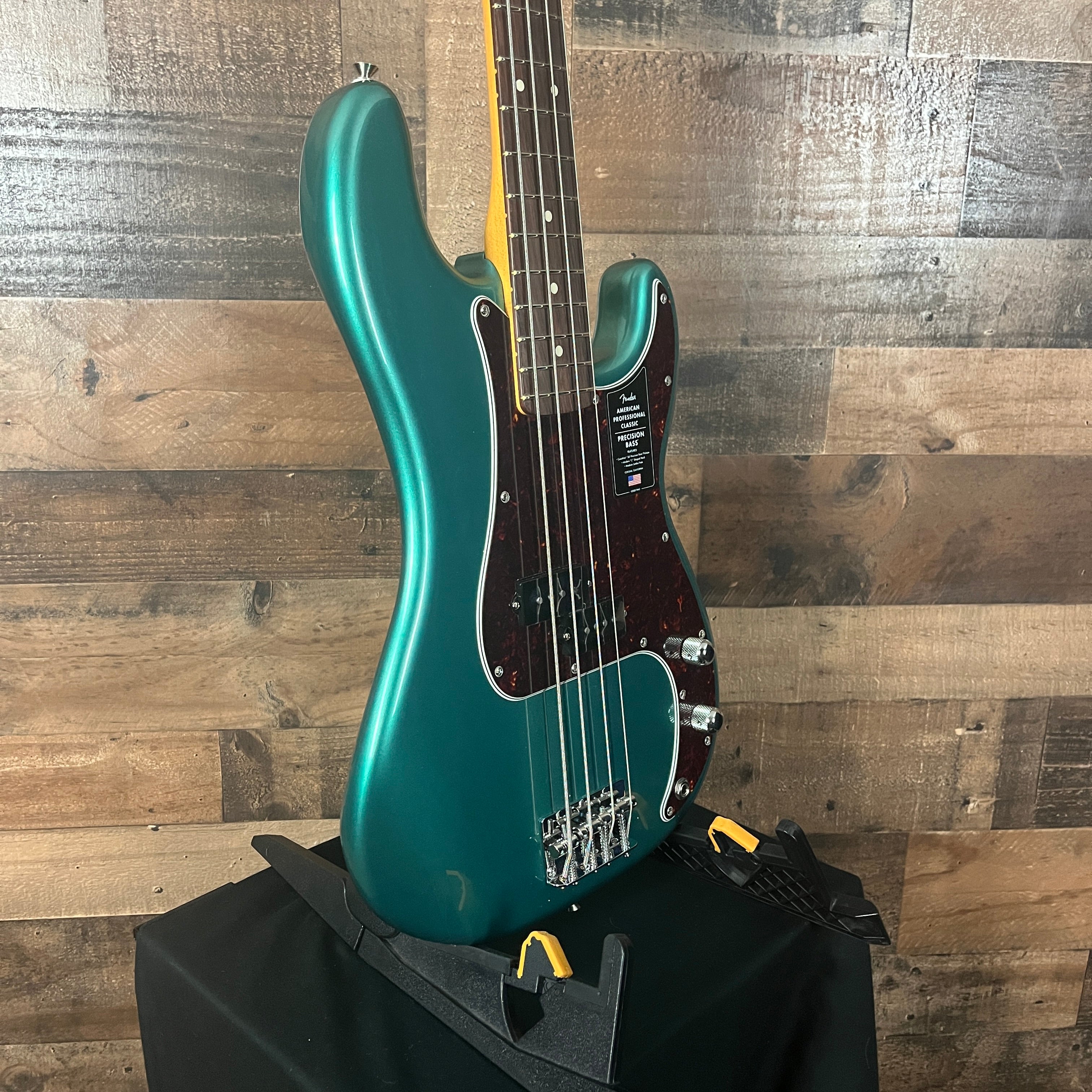 Fender American Professional Classic Precision Bass, Faded Sherwood Green Metallic, Gig Bag, 882