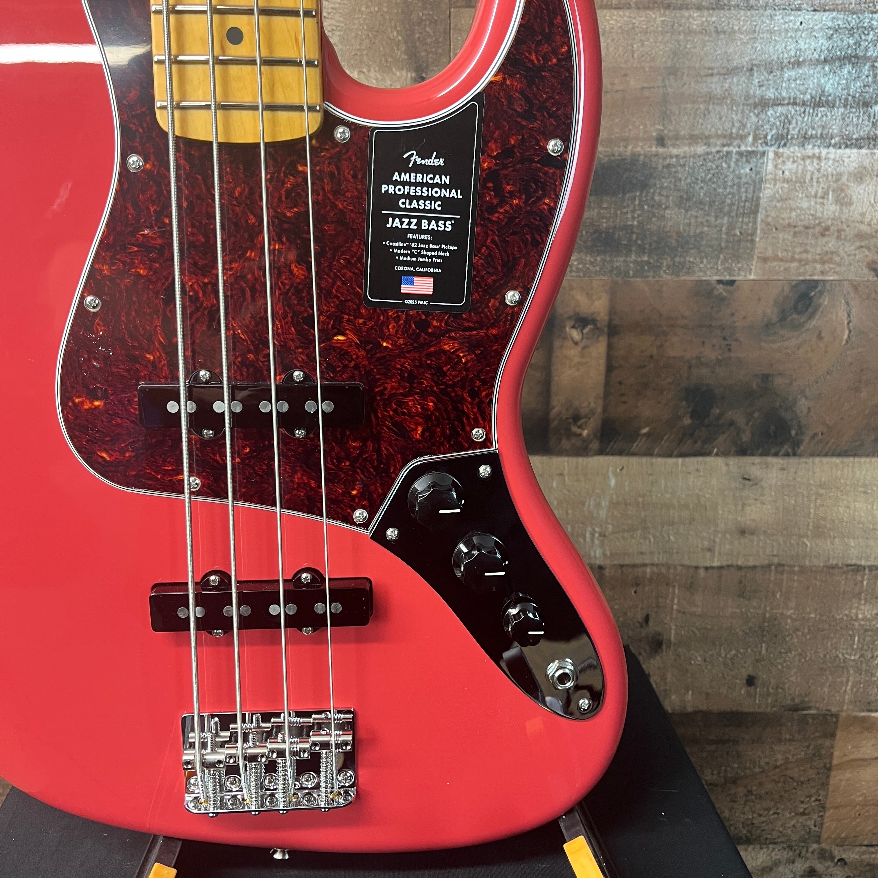 Fender American Professional Classic Jazz Bass, Faded Dakota Red, Gig Bag, 835